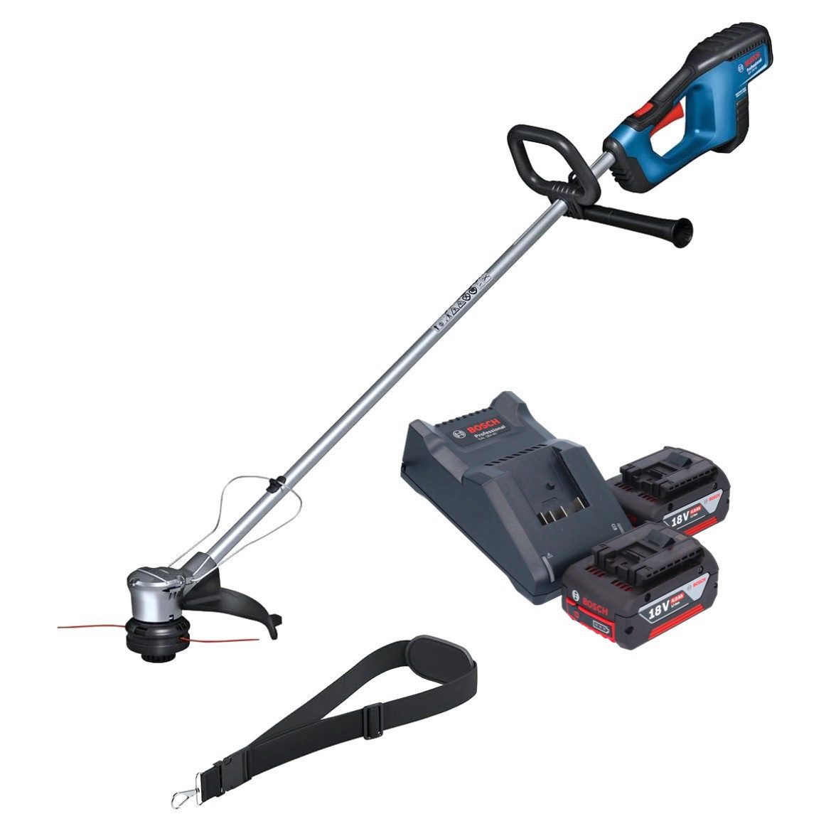 Bosch Professional Akku-Rasentrimmer GRT 18V-33 Professional Akku Rasentrimmer 18 V 330 mm Brushless + 2x