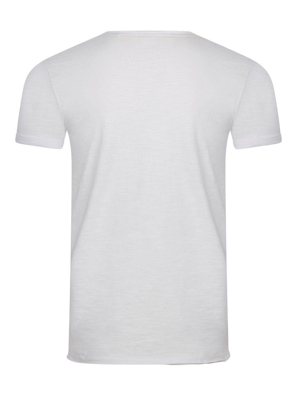 riverso T-Shirt Herren Basic Shirt mit Rundhalsausschnitt RIVLenny Regular White Shirt 100% Fit Tee aus Kurzarm Baumwolle (1-tlg)