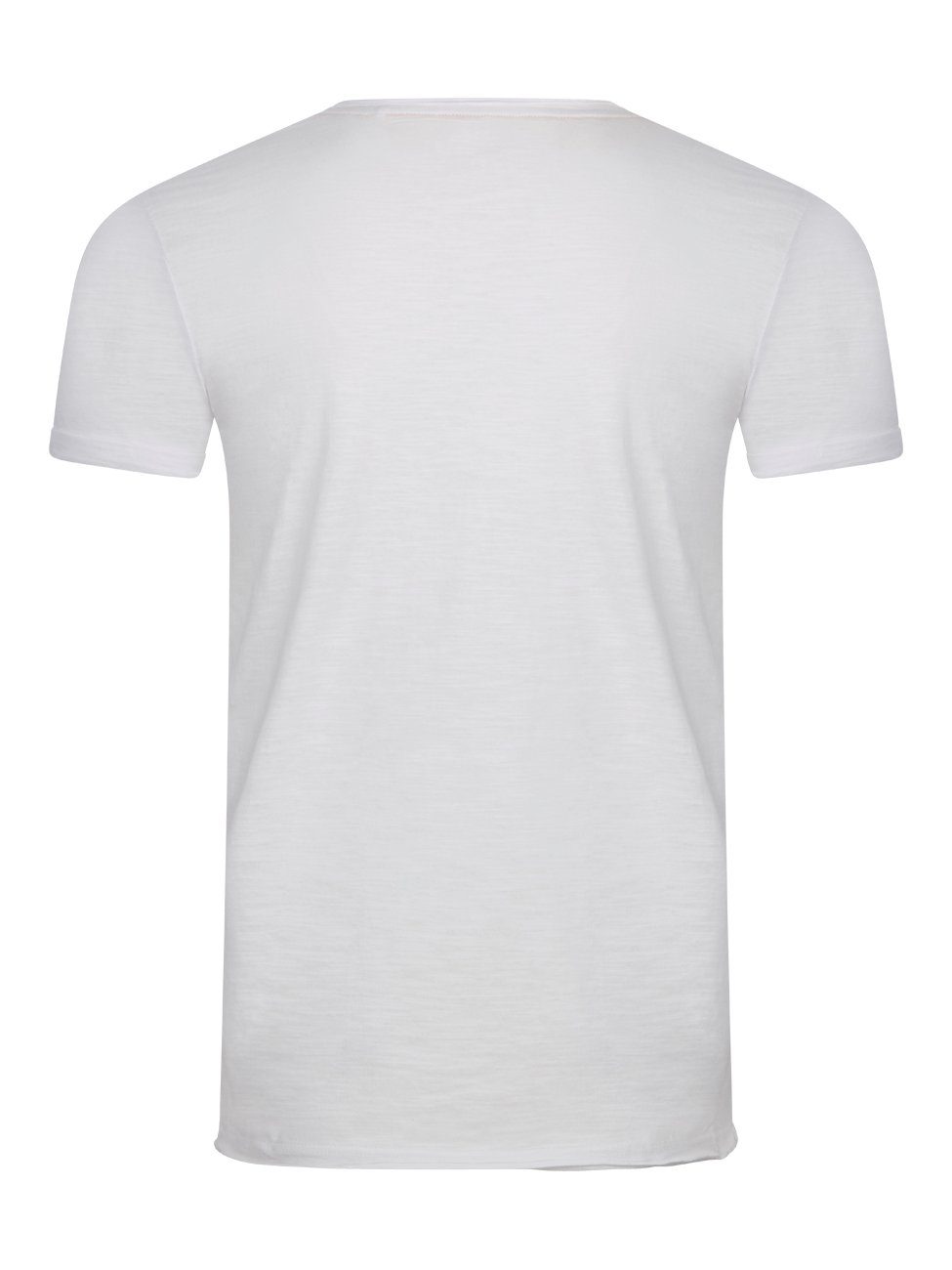 Kurzarm Shirt 100% Baumwolle RIVLenny riverso T-Shirt Rundhalsausschnitt (1-tlg) Tee Herren Shirt mit Regular aus Fit White Basic