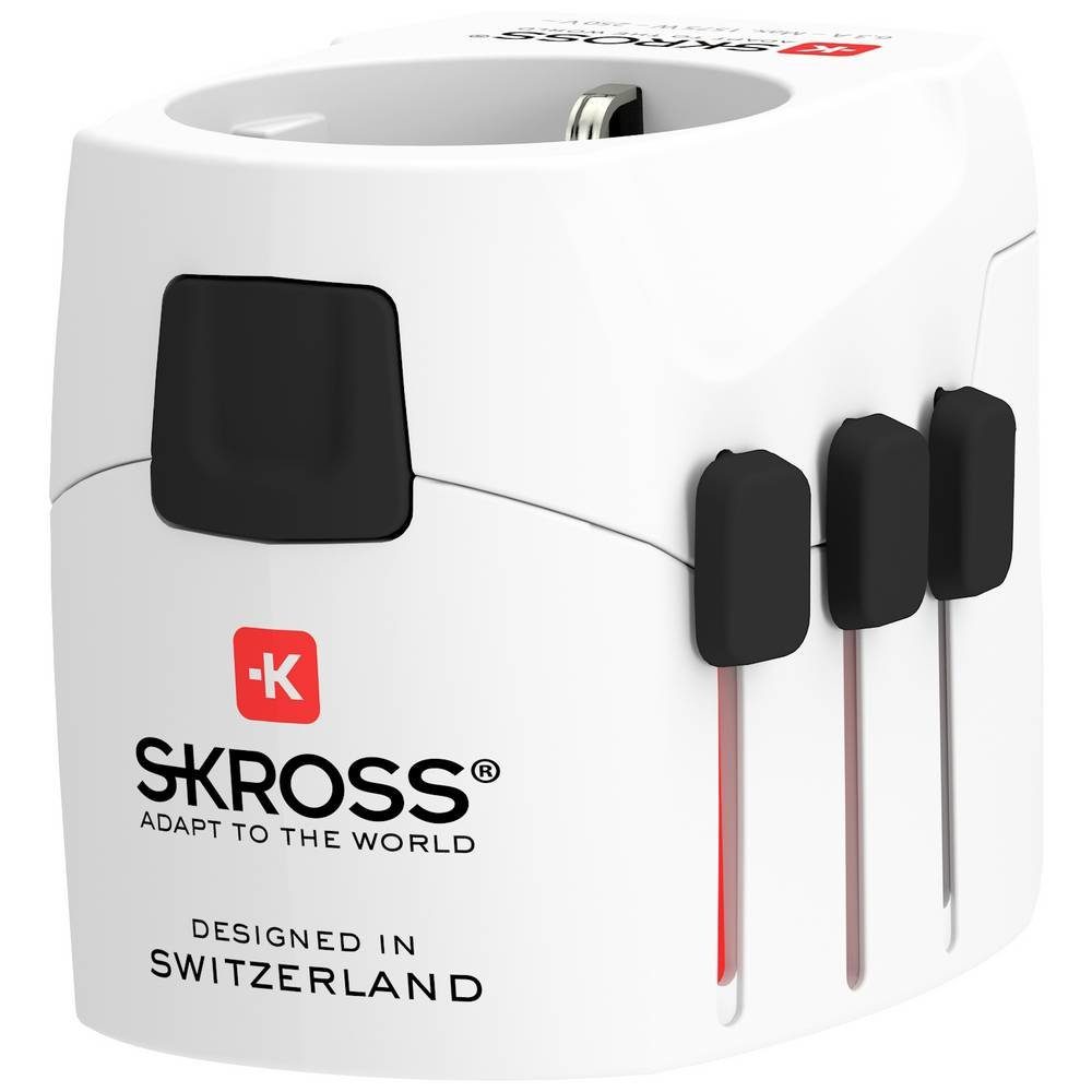 SKROSS Weltreiseadapter World Adapter Pro Light USB Reiseadapter