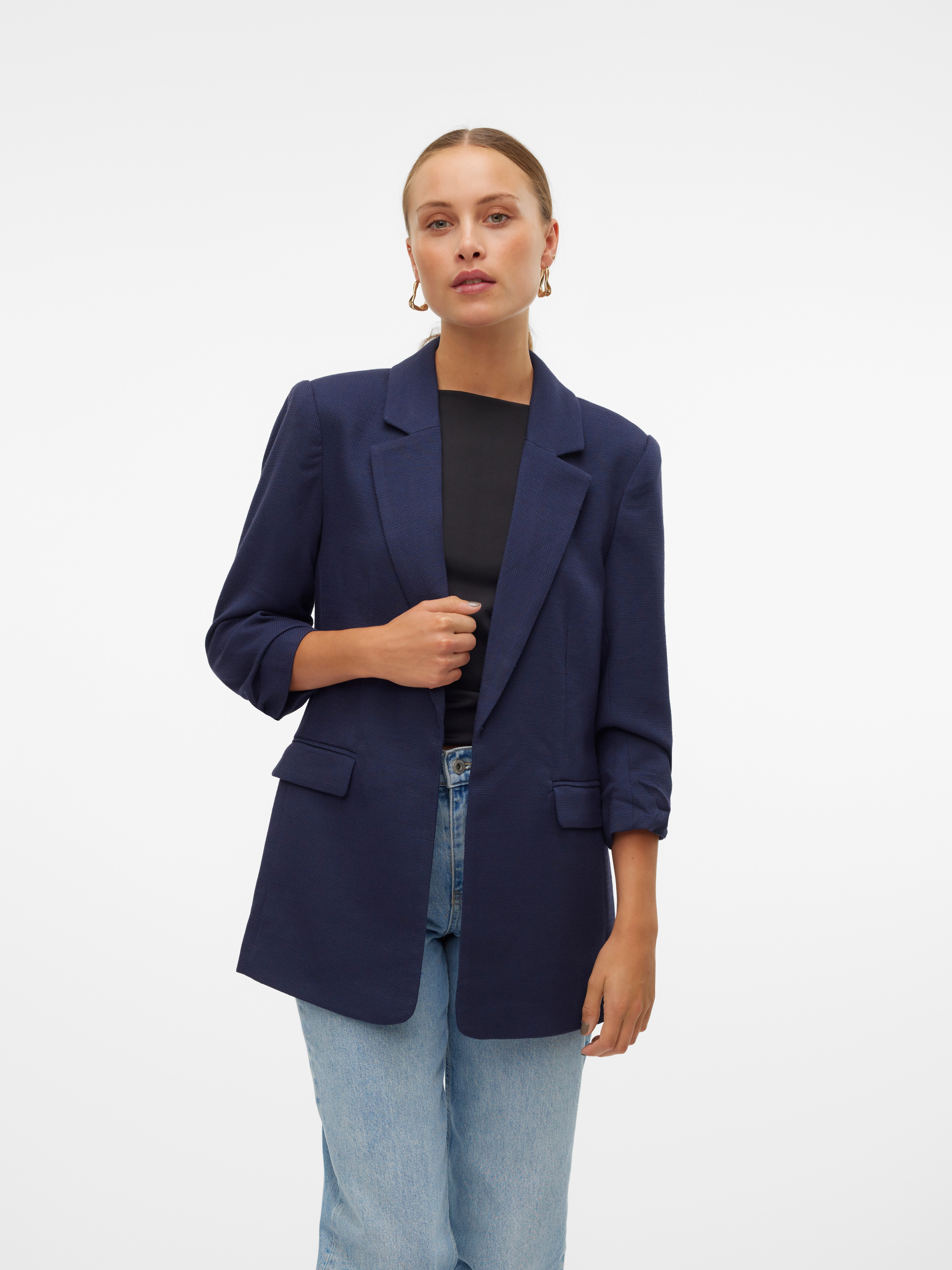 Vero Moda Vmfrida Ls Regular Blazer Noos, Noir, 36 Femme Dès