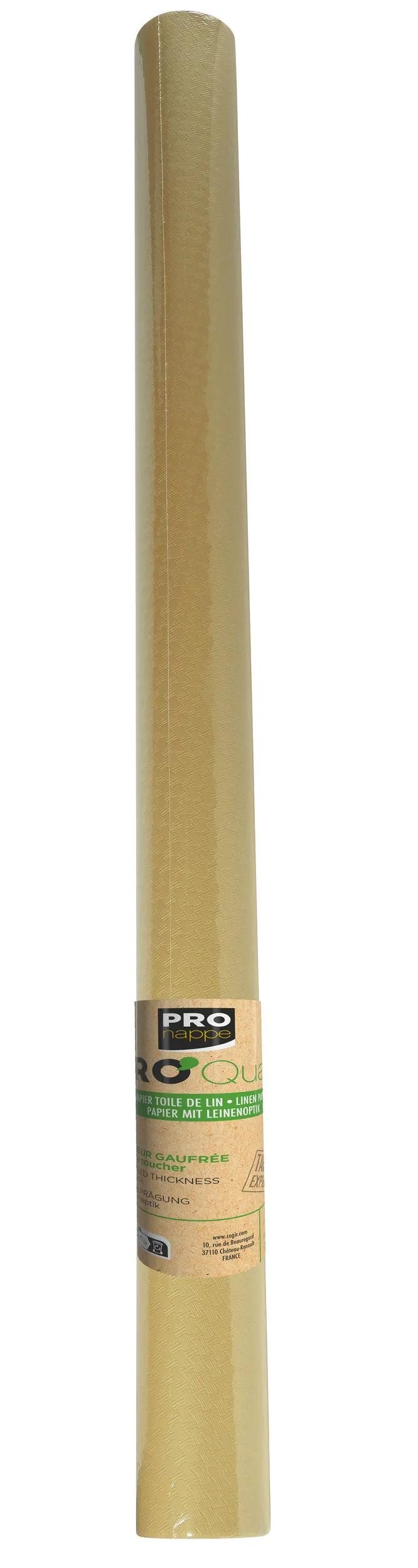 PROnappe Tischband 9x Tischdecke Rolle Papier, Leineneffekt 1,18x20m Schnurbraun R802068I, Nappes rouleaux papier gaufré