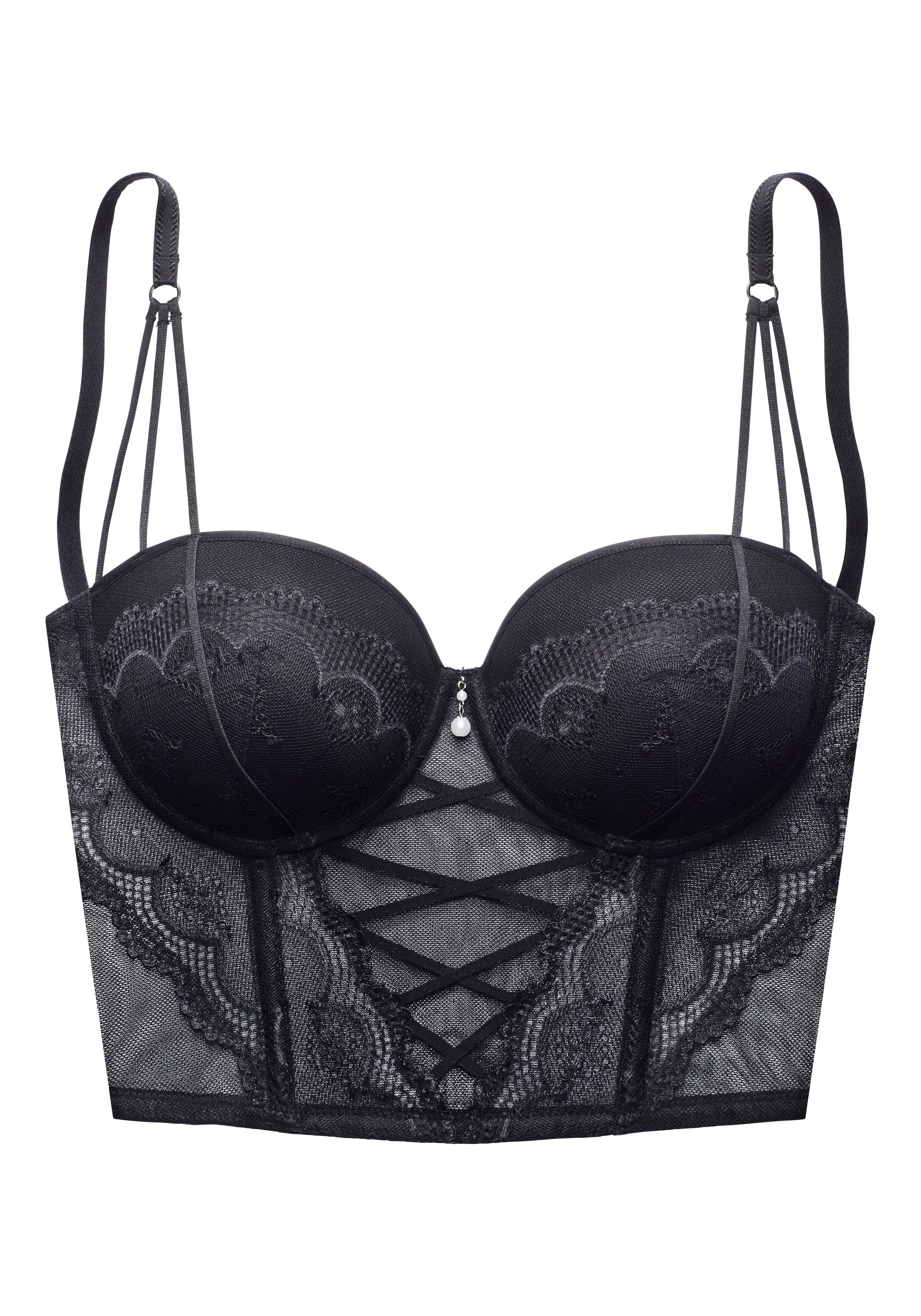 LASCANA Corsage mit Push-up-Kissen im Balconnet-Schnitt, Reizwäsche, sexy Dessous