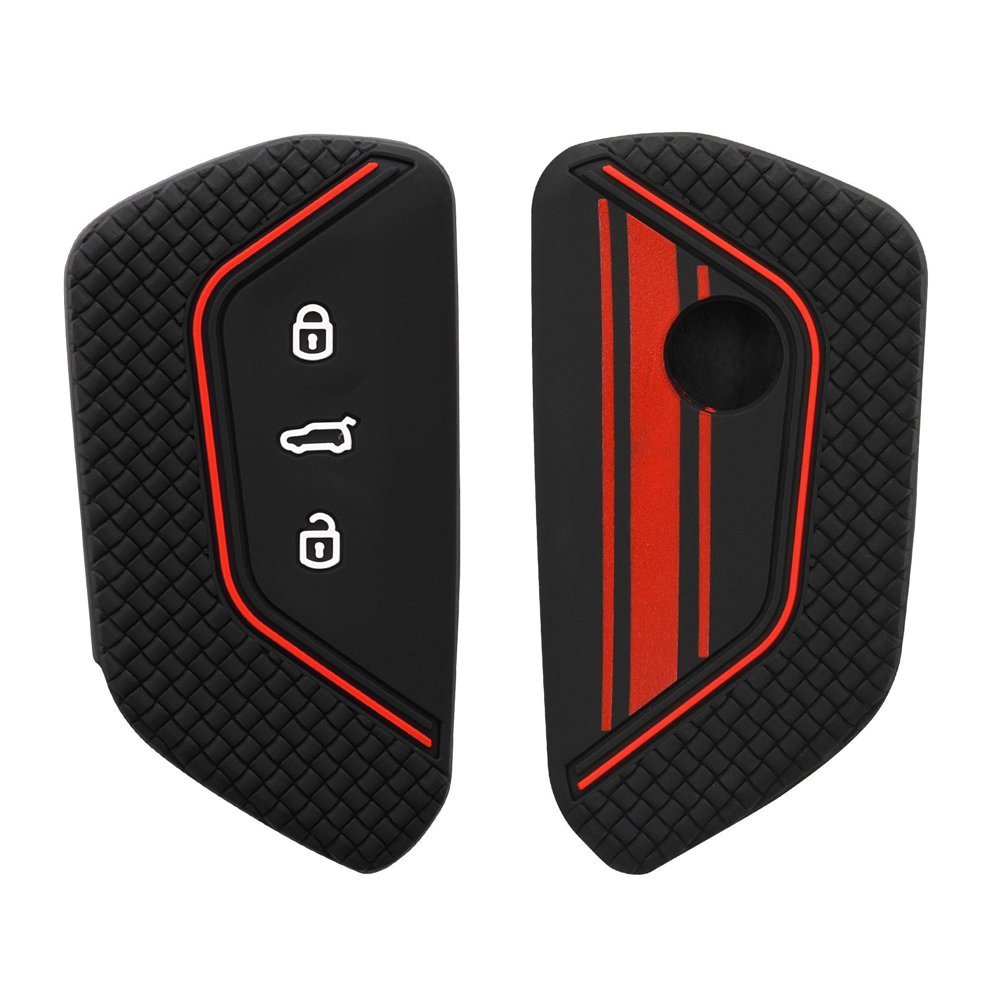 kwmobile Schlüsseltasche Hülle Schlüsselhülle Golf Case für Autoschlüssel Schlüssel Cover VW 8, Rot