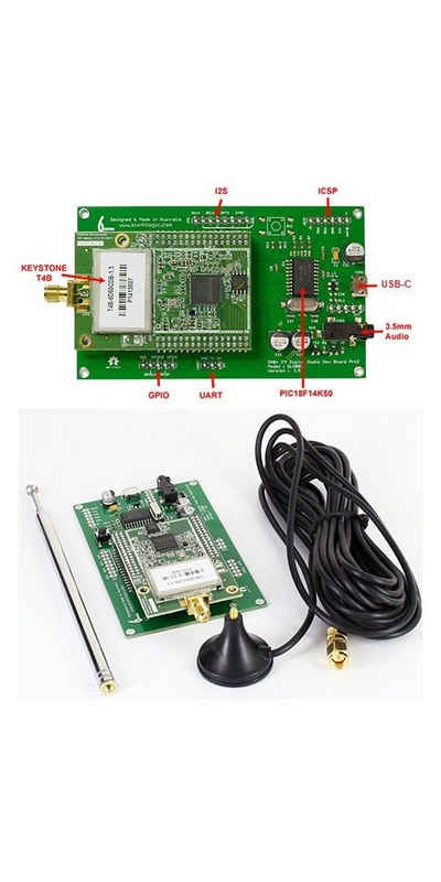 MiniPC.de MonkeyBoard DAB DAB+ FM Digital Radio Development Board Pro2.5 mit Netzwerk-Adapter