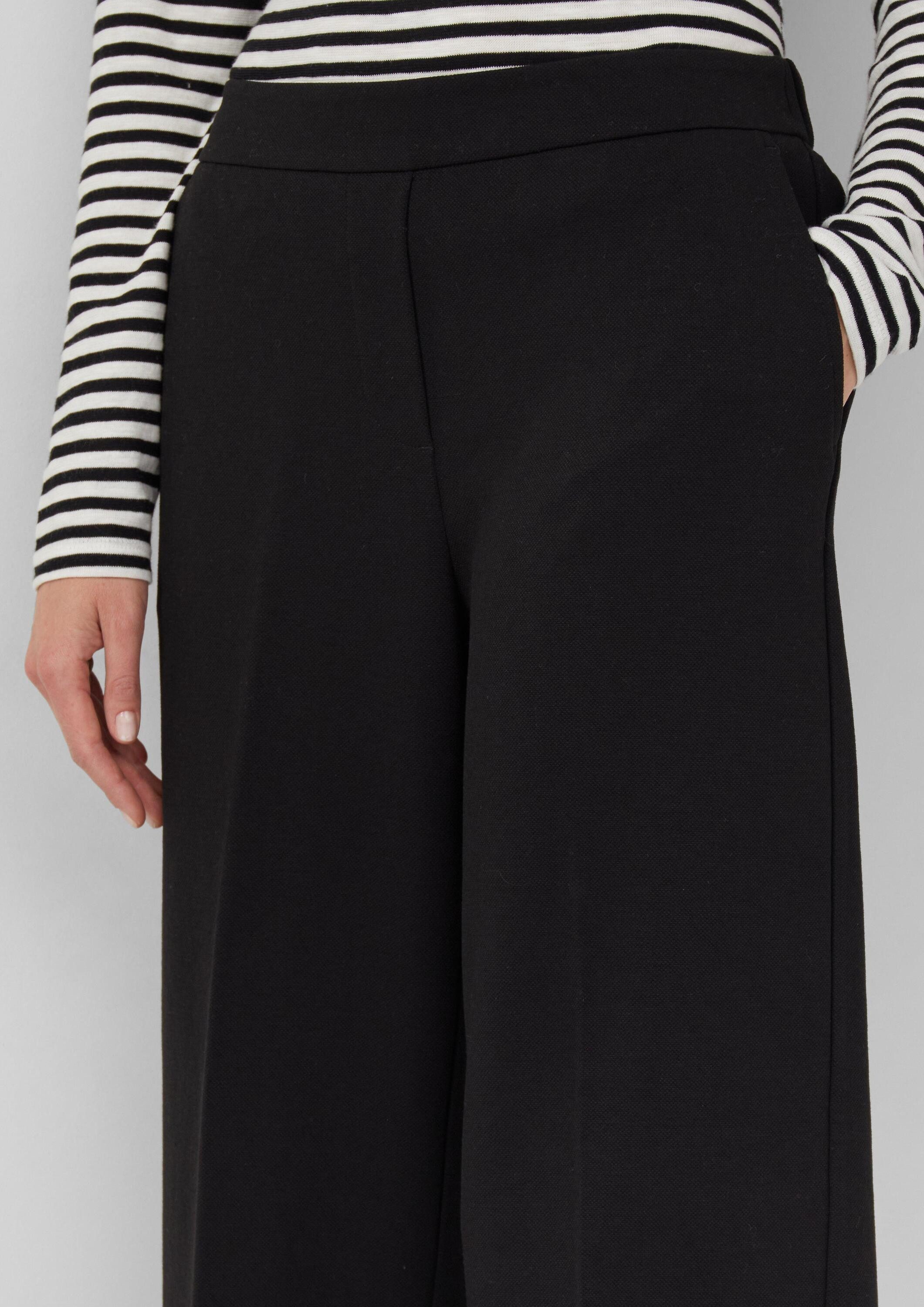 s.Oliver Culotte Hose Strukturierte Culotte mit Elastikbund – Bild 4 von 5