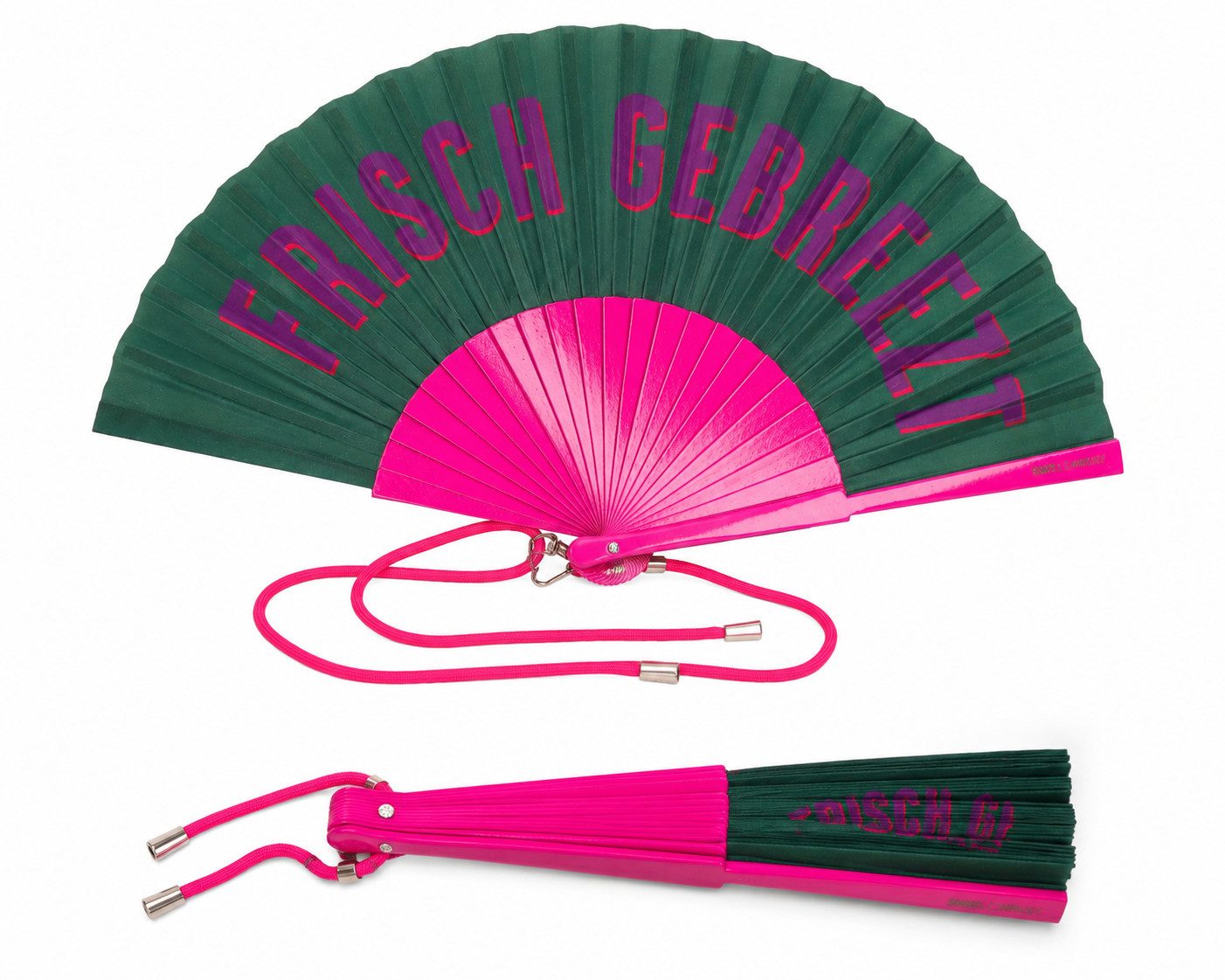 Giftcompany Handfächer Giftcompany - Handfächer Fächer Fififan "Frisch Gebreezt" Grün Pink