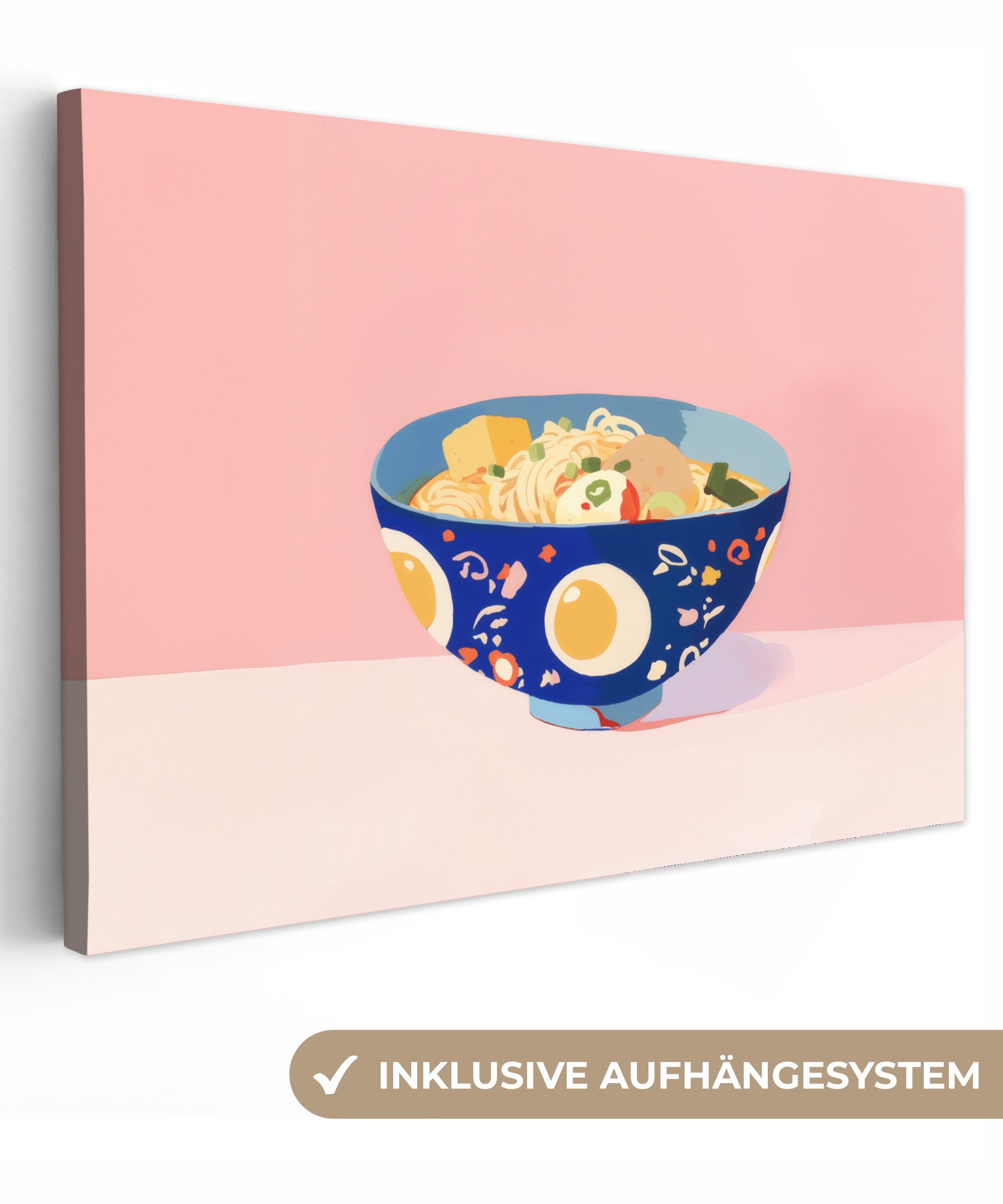 OneMillionCanvasses® Leinwandbild Nudeln - Schüssel - günstig online kaufen
