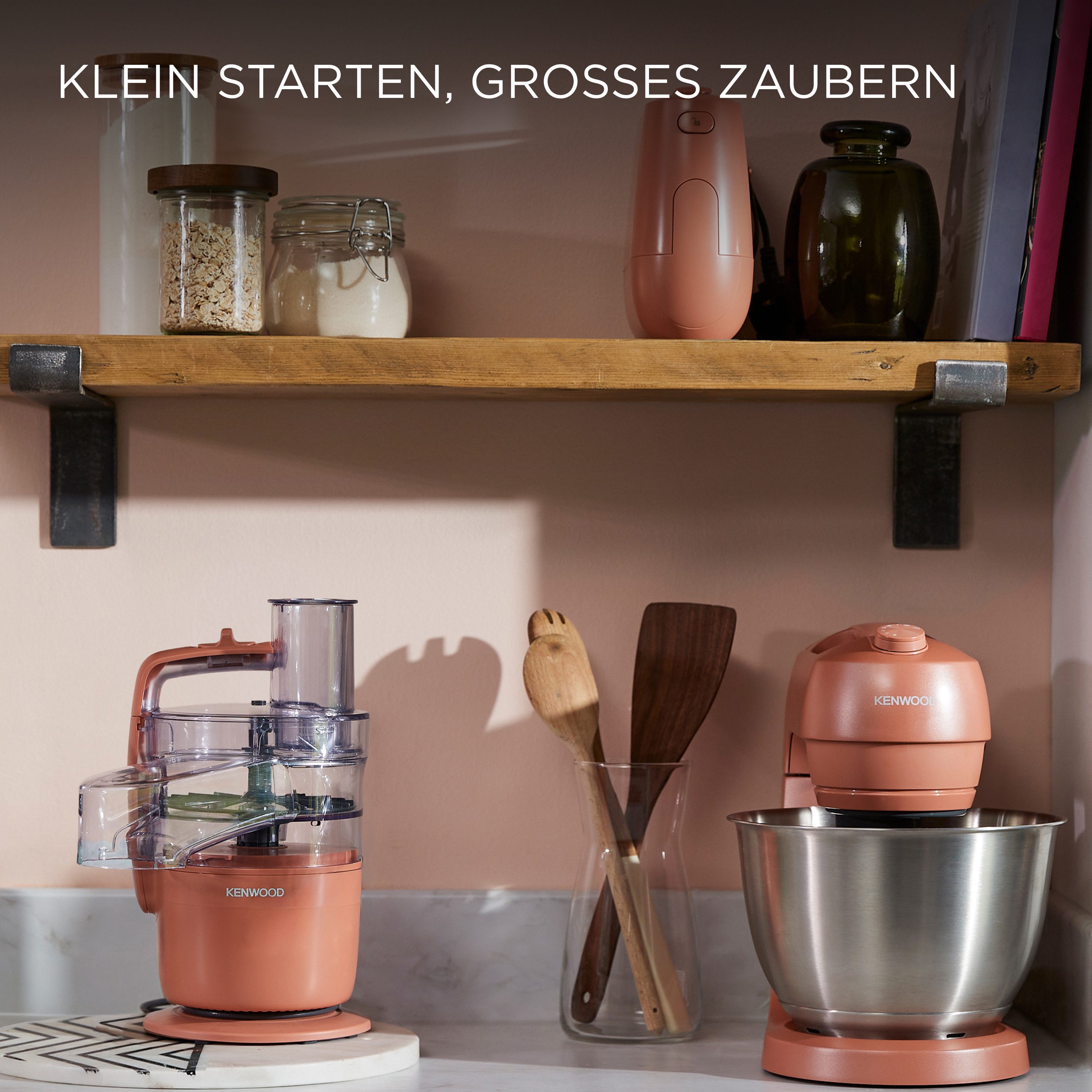 KENWOOD Küchenmaschine FDP23.140RD - Multipro Go, Express-Serve, 1,3 l Behälter, 900W, Rot, 900 W, 0,7 l Schüssel, Kompakt-Küchenmaschine zum Schneiden, Reiben, – Bild 3 von 5