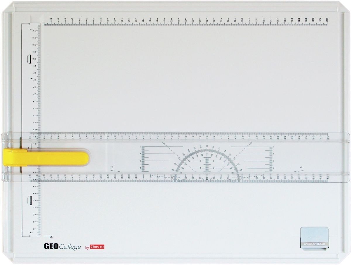 ARISTO Zeichenschablone Zeichenplatte College-Board A3 Kunststoff weiß