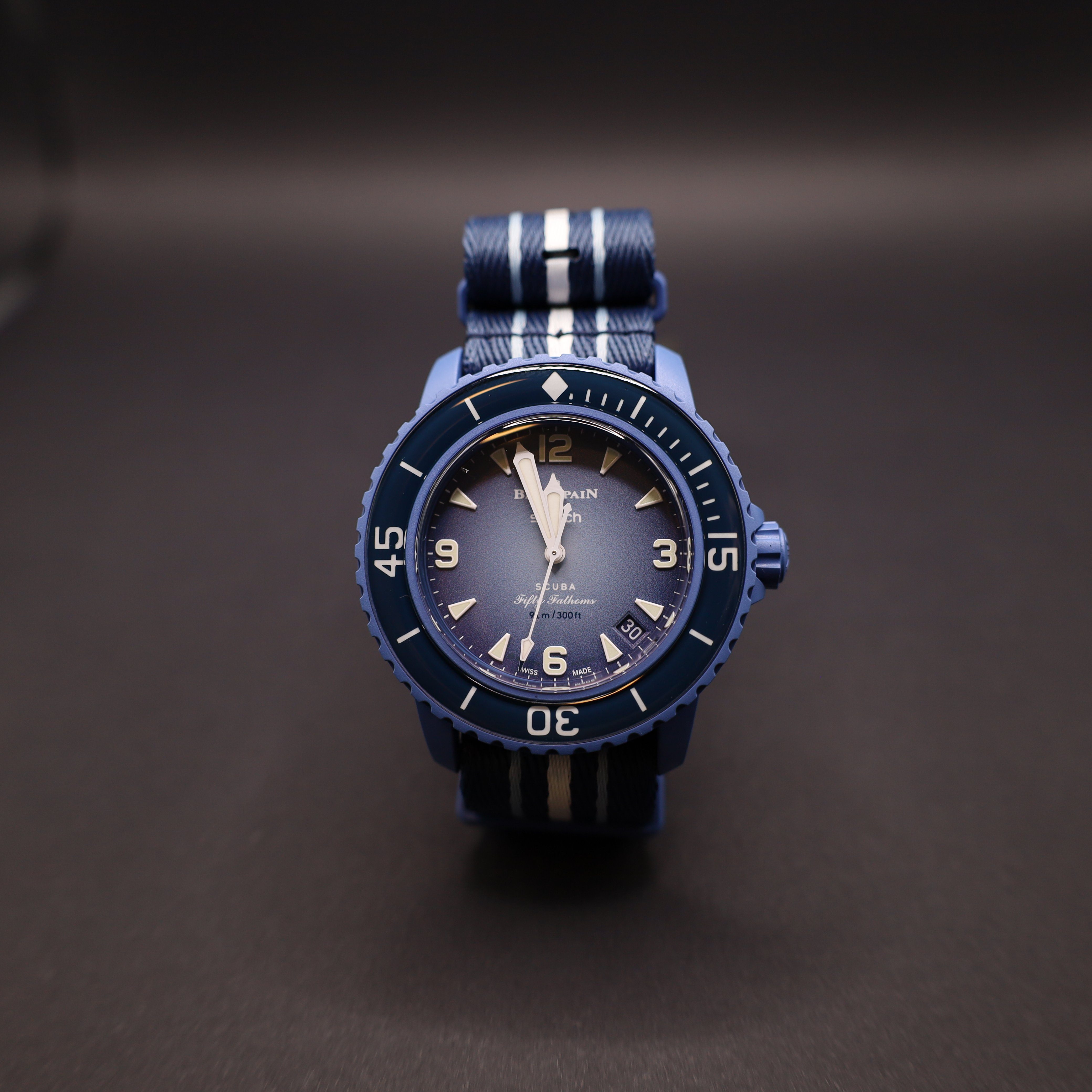 Swatch Automatikuhr Swatch x Blancpain Atlantic Ocean Automatikuhr Bioceramic Scuba