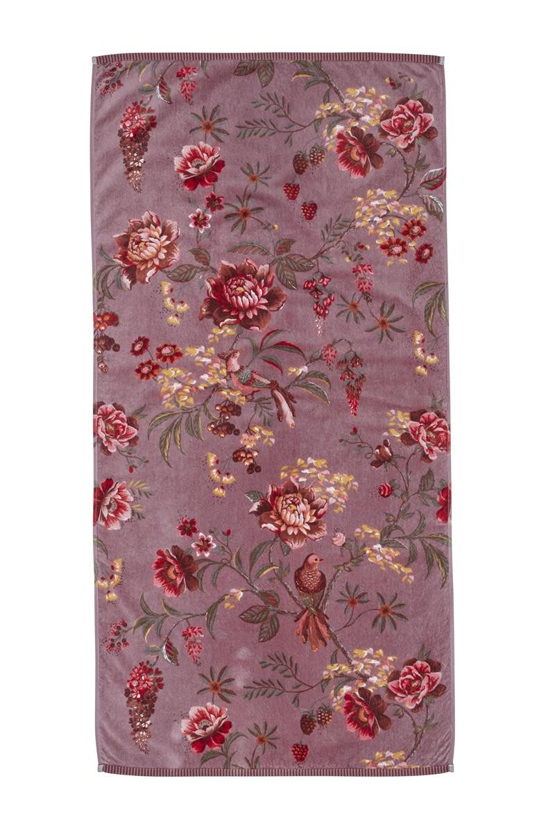 PiP Studio Handtuch Secret Garden Duschtuch mauve 70x140cm (1 Stück), 100% günstig online kaufen