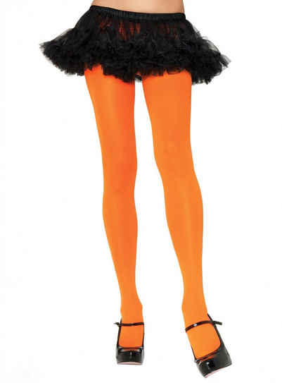 Leg Avenue Kostüm Strumpfhose orange, Unverzichtbares Accessoire für Damen, vielseitig kombinierbares Kostümzubehör