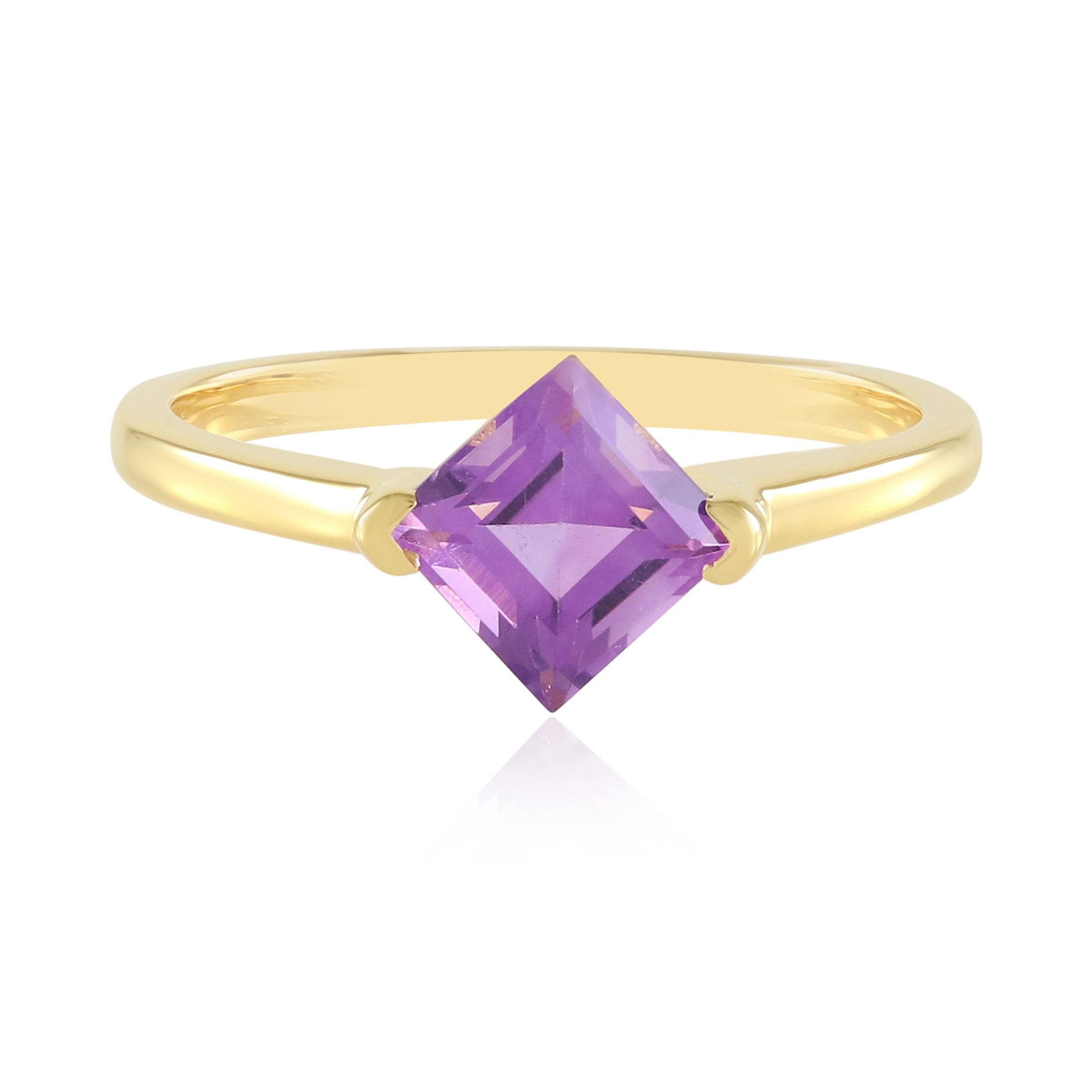 Solitärring Cavill Ring Amethyst 0,92 ct Sterlingsilber gelbvergoldet modern