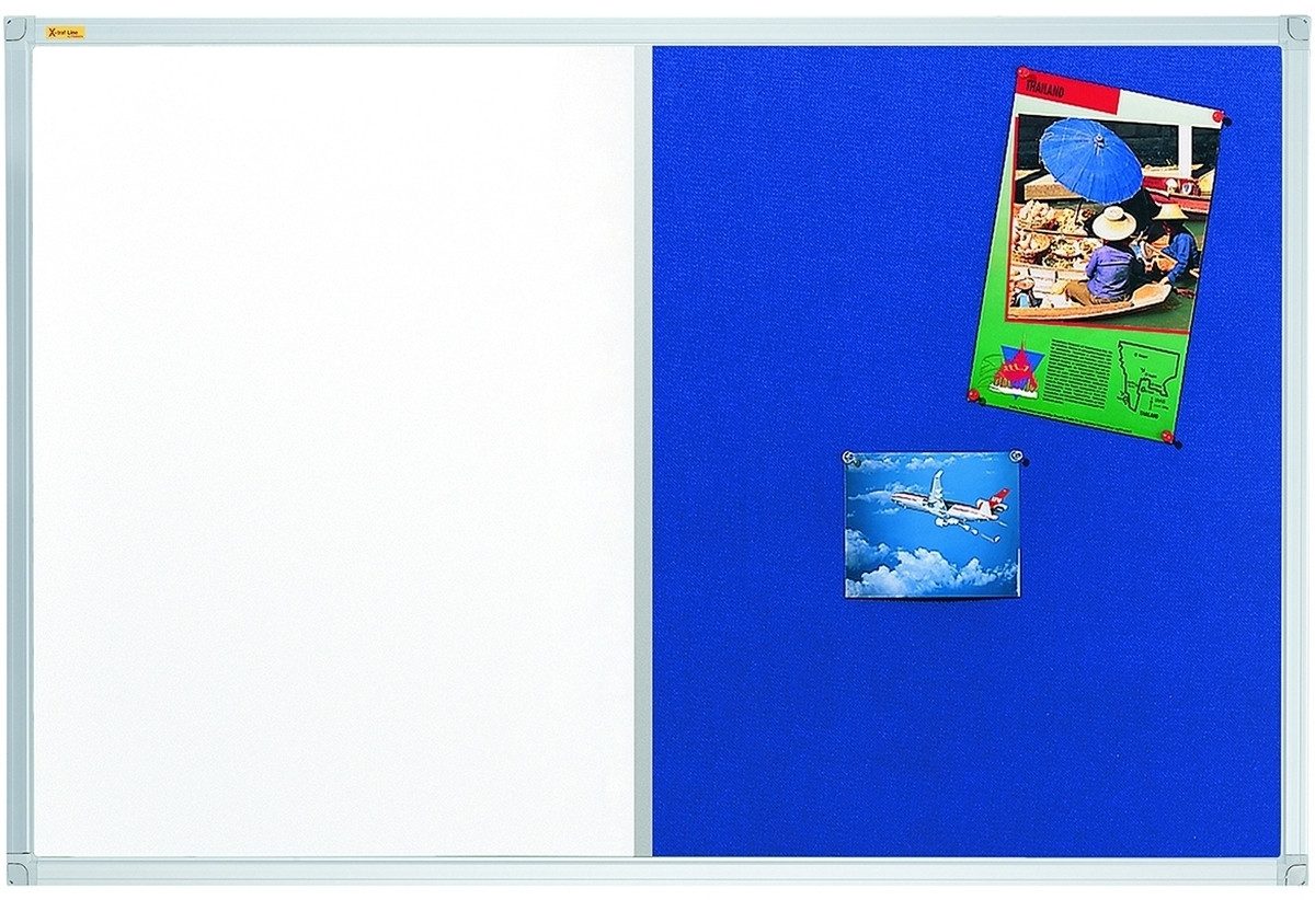 Wandtafel Kombitafel X-tra!Line Whiteboard/Filz 90x60cm blau