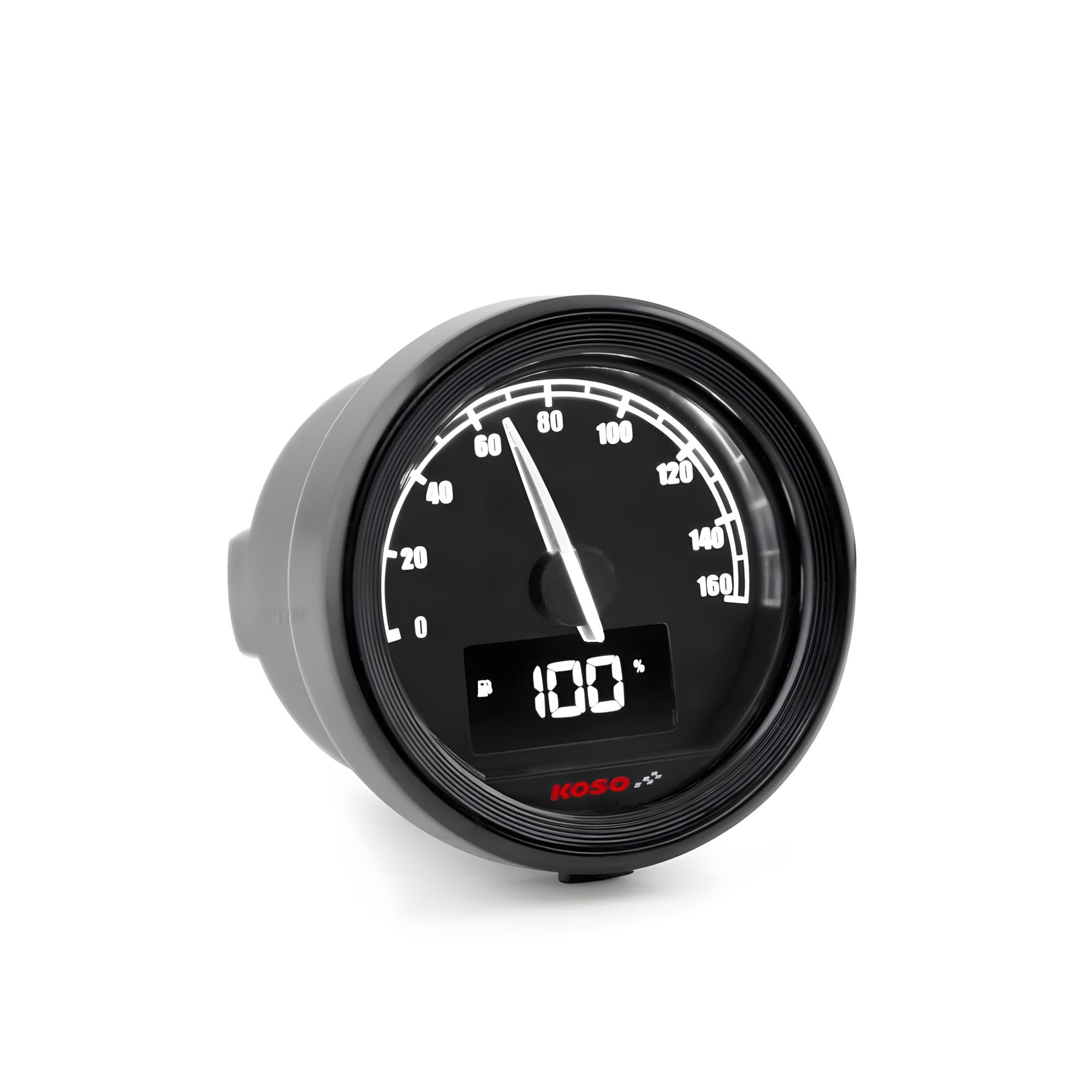 Koso Tachometer D48 TNT-05 Kraftstoffanzeige 160 km/h schwarz mit ABE