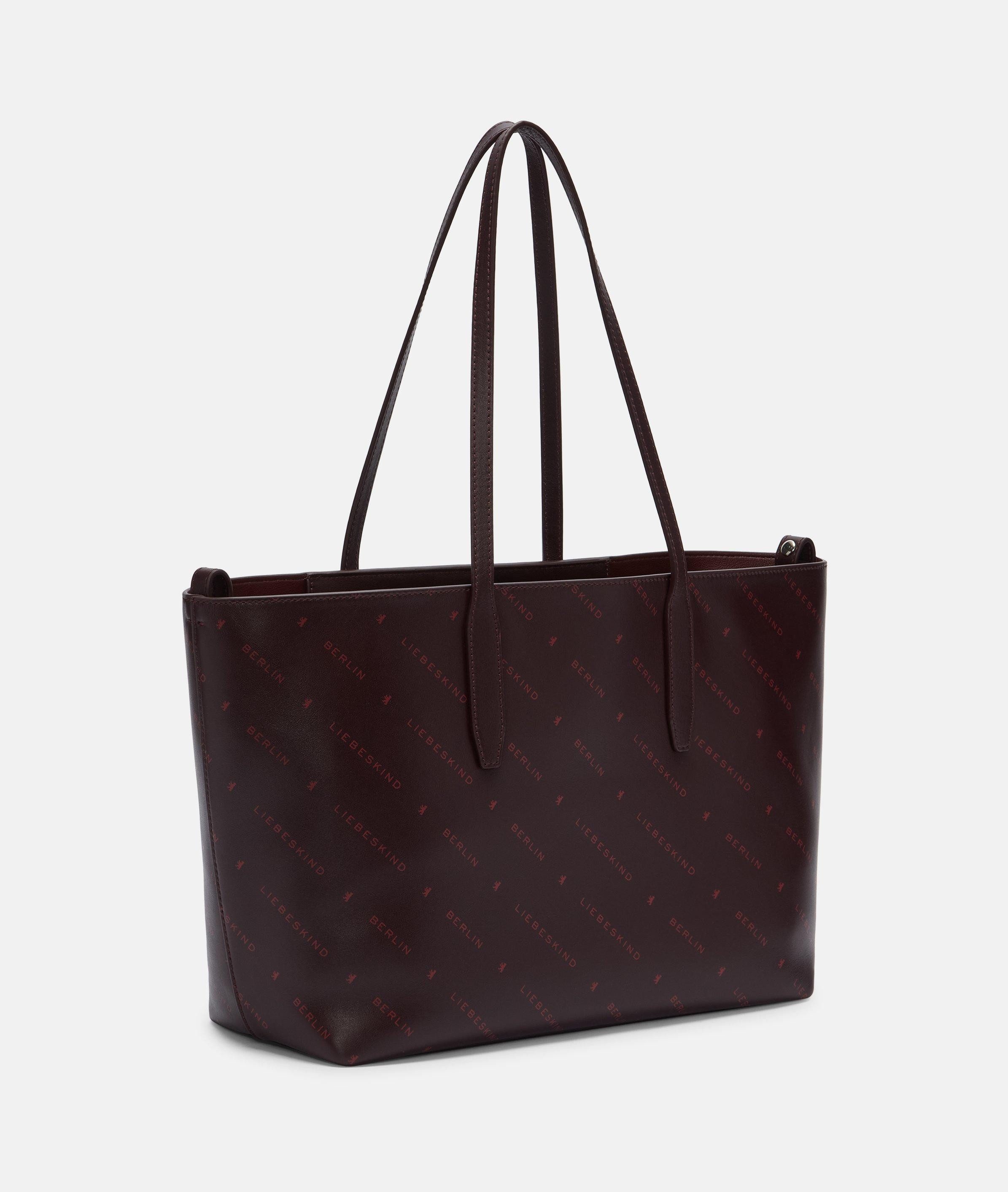 Liebeskind Berlin Shopper Monogram Shopper M, Shopper aus Nappaleder mit Liebeskind Berlin Schriftzug