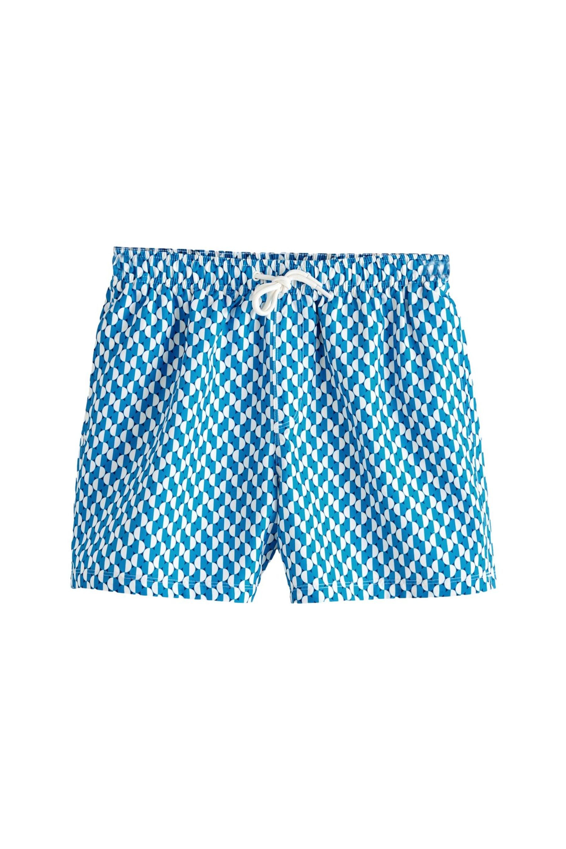 Badeshorts Badeshorts mit geometrischen Kreis-Print, 5 Zoll