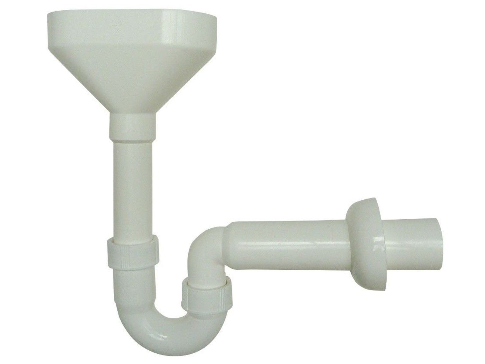 SANIT Siphon Rohrgeruchverschluss G1 1/2 x 50 mm, mit Auffangtrichter