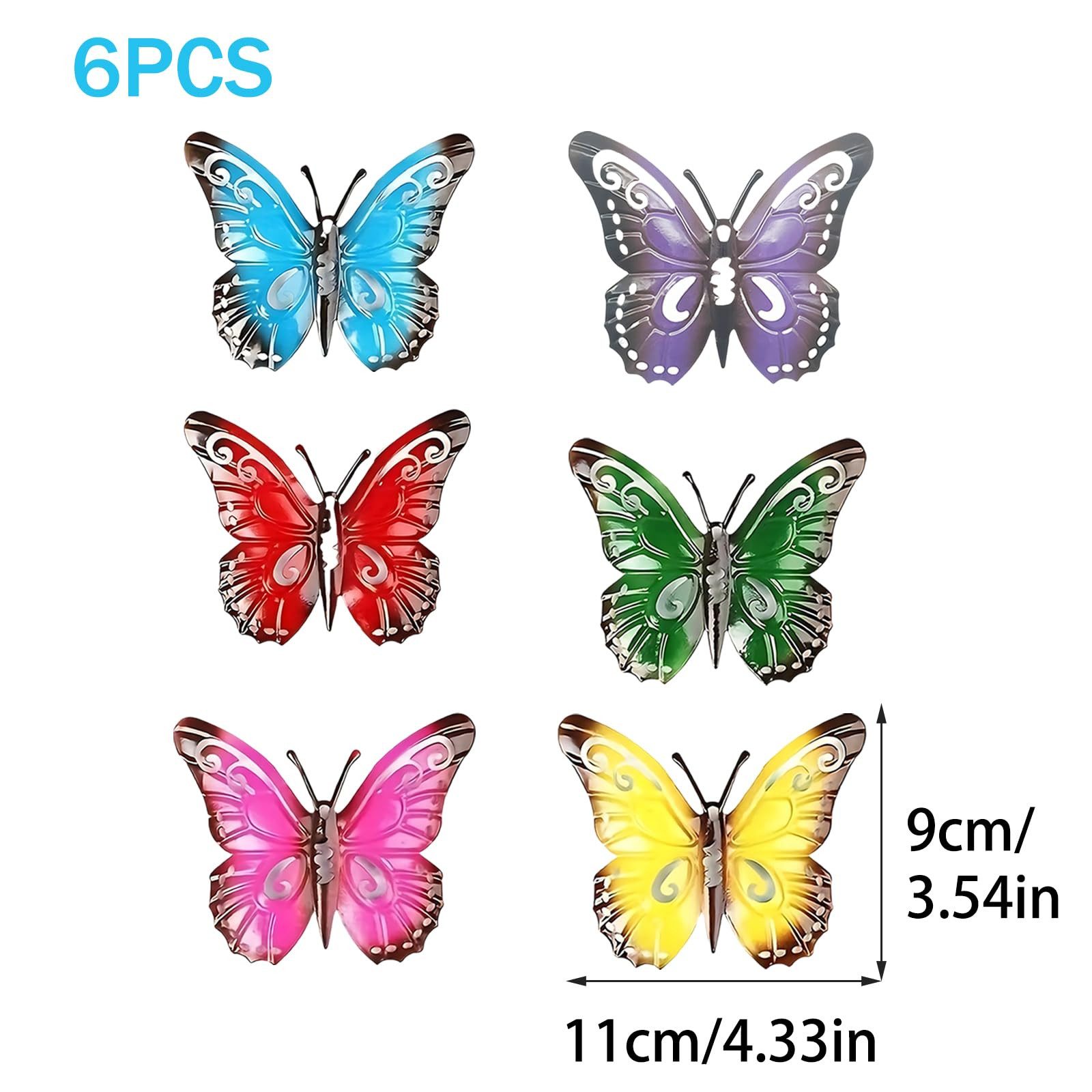 Coonoor Wanddekoobjekt 5 Stück Schmetterlings-Wanddekoration aus Metall, Wa günstig online kaufen