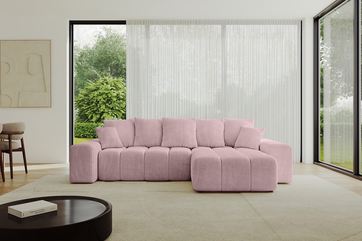 ALTDECOR Ecksofa ENIL-L, Couch mit Schlaffunktion, Wohnzimmer - Wohnlandschaft, Corner Sofa Bett Eckcouch Couch L-Form Schlafcouch Ausziehbar