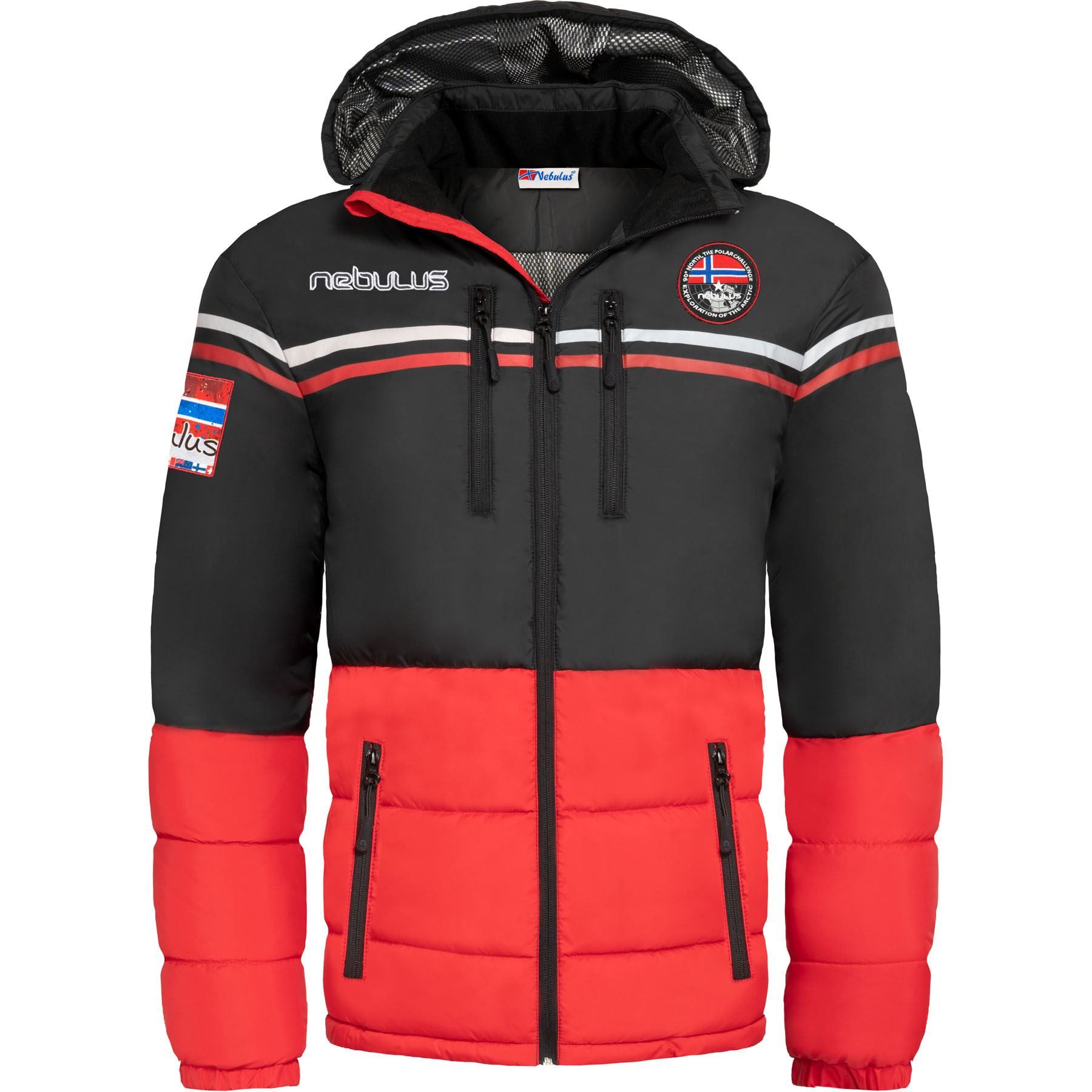 Nebulus Skijacke BLOCKY, P5022 - Herren, schwarz-rot, M