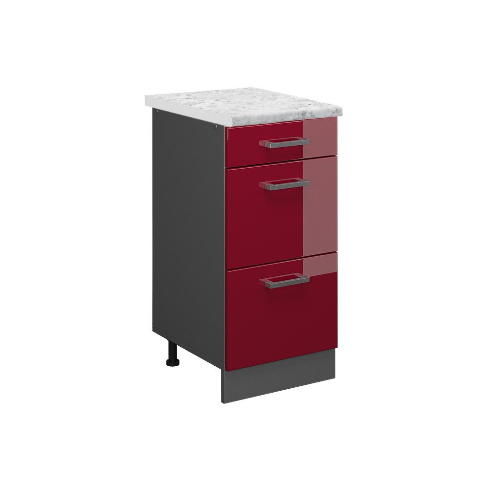 Vicco Unterschrank R-Line, Bordeaux Hochglanz/Anthrazit, 40 günstig online kaufen