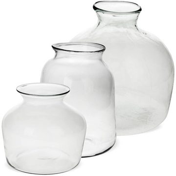 matches21 HOME & HOBBY Blumentopf Vase Glas Glasvase Recyclingglas Blumenvase Unikat 30 cm (1 St)