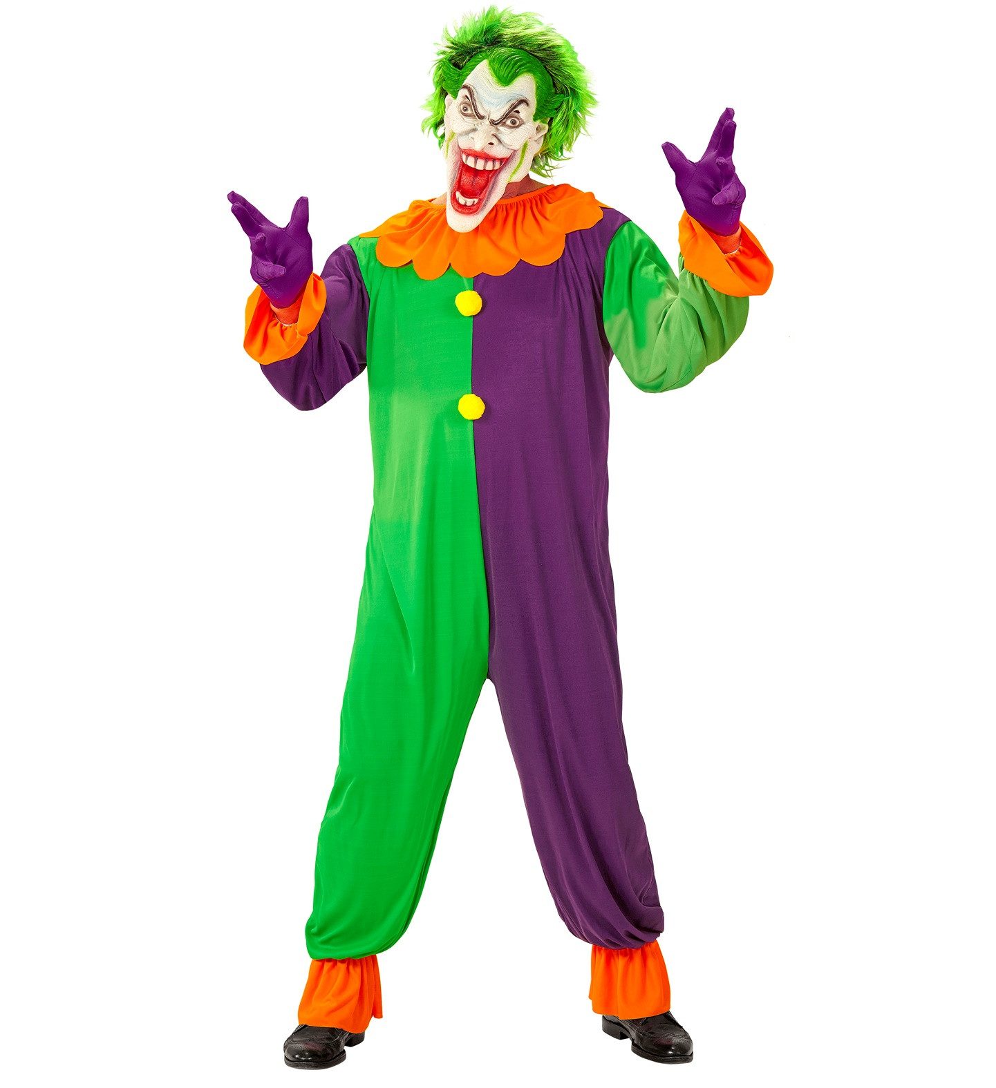 Widmann S.r.l. Clown-Kostüm Böser Clown Kostüm 'Evil' für Erwachsene, Mehrfar