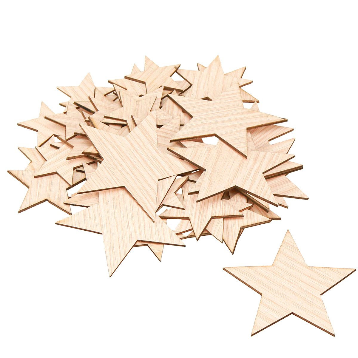 Florists Products Weihnachtsmann Weihnachtliche Dekosterne aus Holz für festliche, 48 Stück