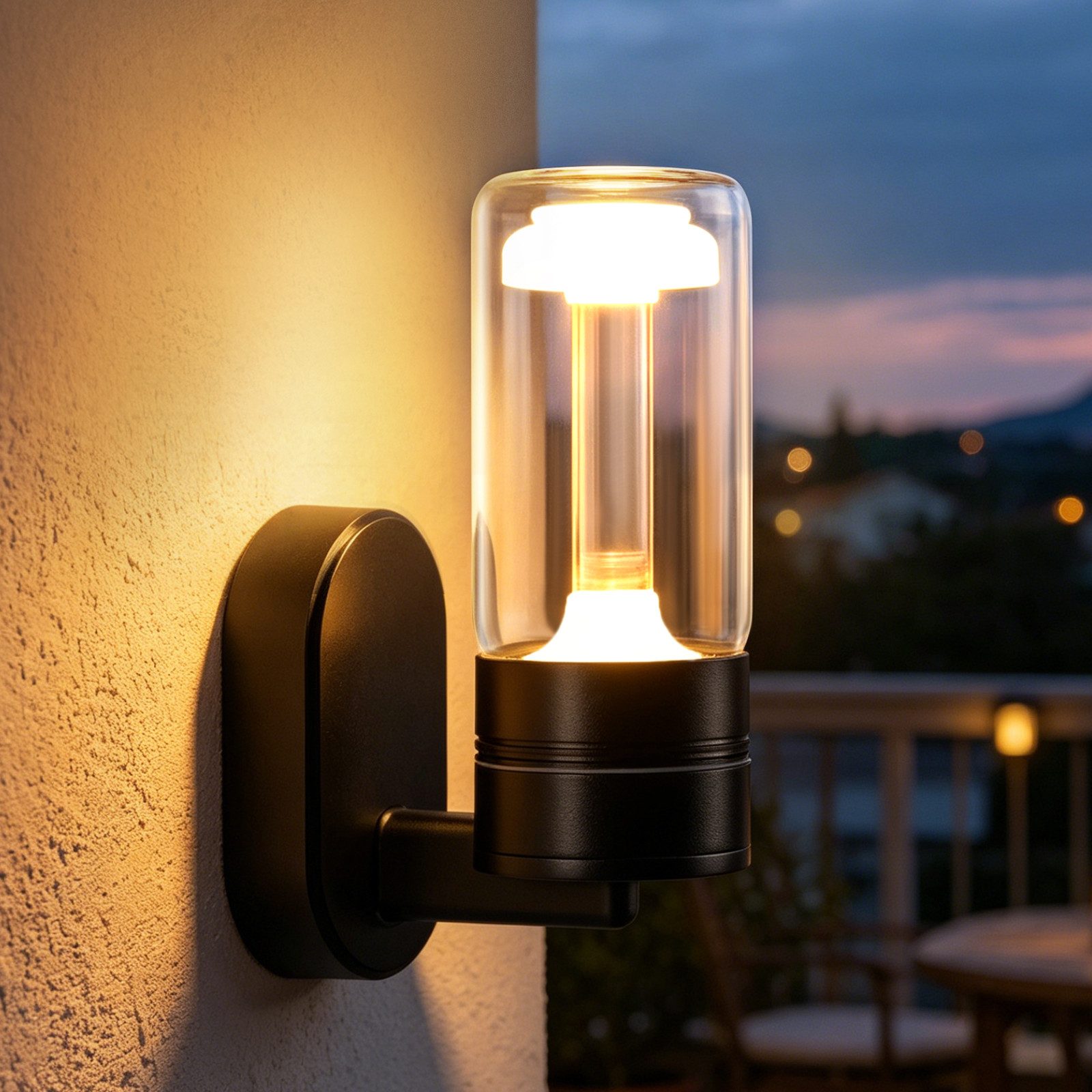 Nettlife LED Außen-Wandleuchte 10W 3000K warmweiß schwarz für Hauswand Terrasse Außen, für Hauswand, Terrasse, Treppenhaus, Flur