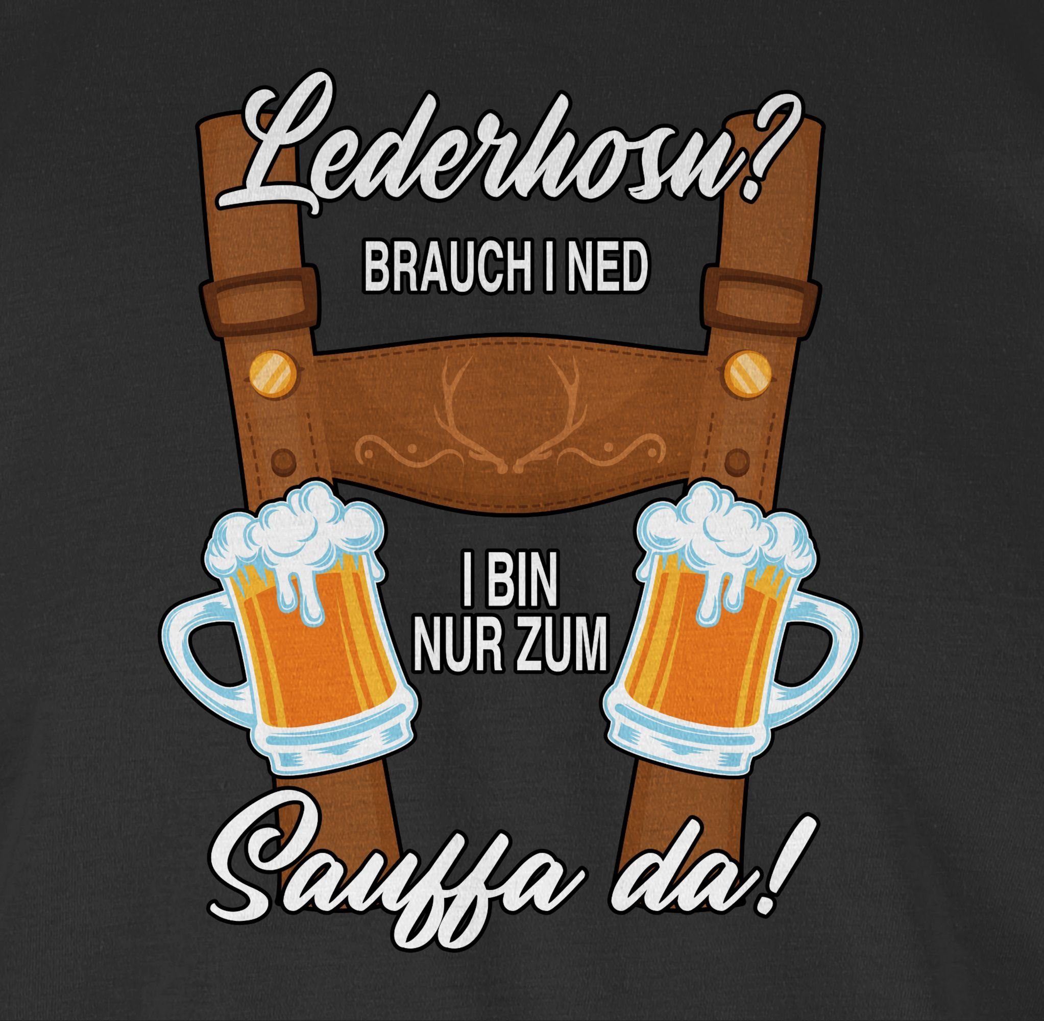 Lausbub 1 Herren Rundhalsshirt Shirtracer Trachten Mode Lederhose Outfit für Schwarz Oktoberfest Sauffa