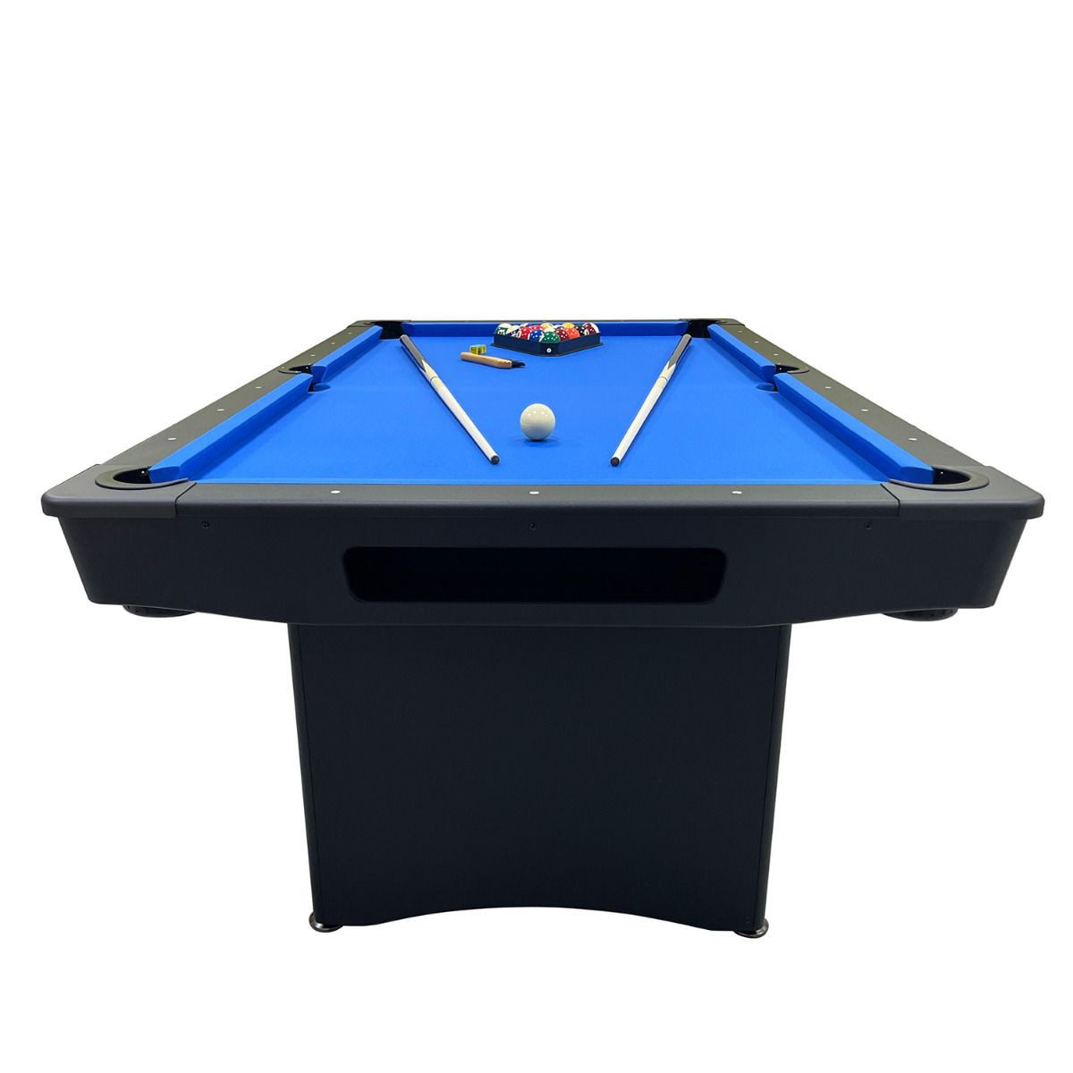 John West Billardtisch zusammenklappbarer Pool Billardtisch 6ft Schwarz inkl. Zubehör