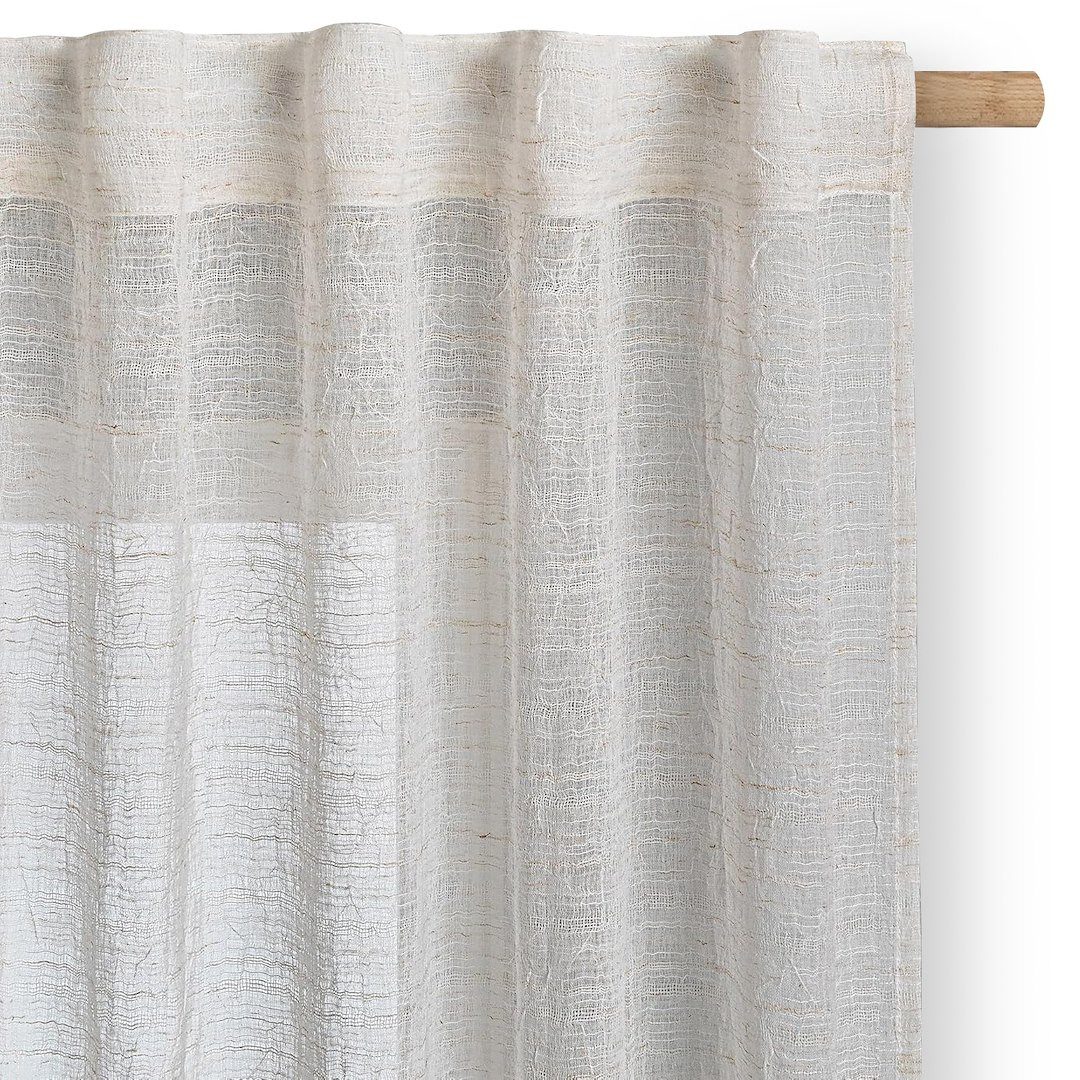 Restilo Gardine Gardine Vorhang Transparent Leinen (1 St), Stangendurchzug, günstig online kaufen