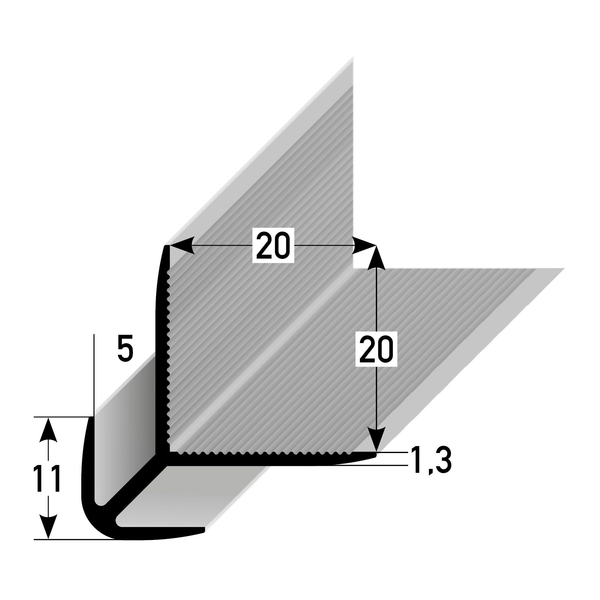 PROVISTON Eckprofil PROVISTON Eckschutzprofil Aussen 24.7 x 24.7 x 2700 mm Aluminium Ausse