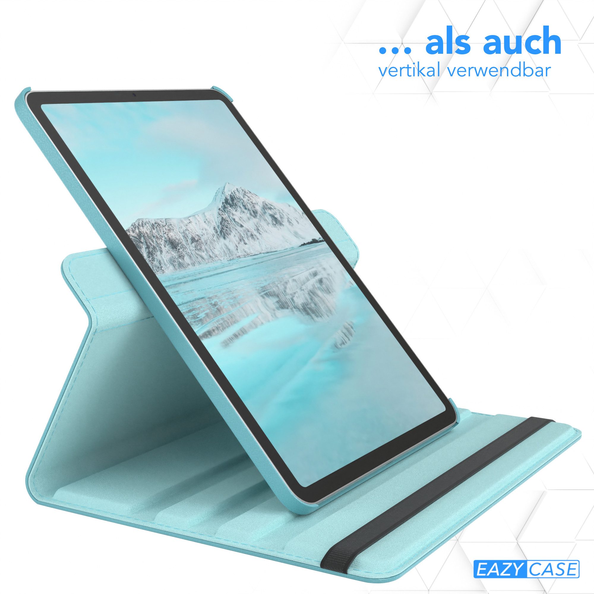 EAZY CASE Tablet-Hülle Rotation Case für iPad Pro 11" 1./2./3./4. Gen. 11 Zoll, Schutzasche für Tablets Flipcase Hülle Kratzschutz Displayschutz Blau – Bild 5 von 5