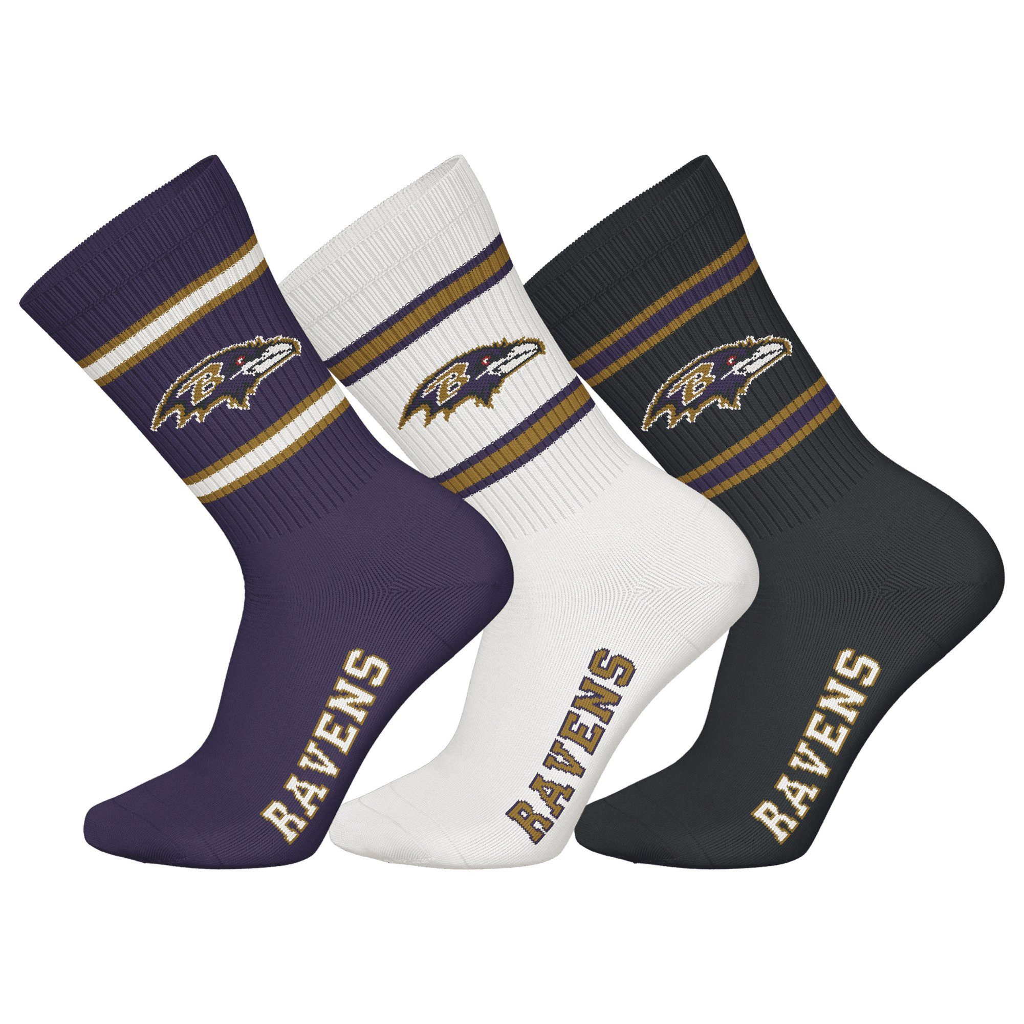 NFL Kurzsocken Unisex Шкарпетки 3er Pack Baumwolle (Packung, 3er Pack)