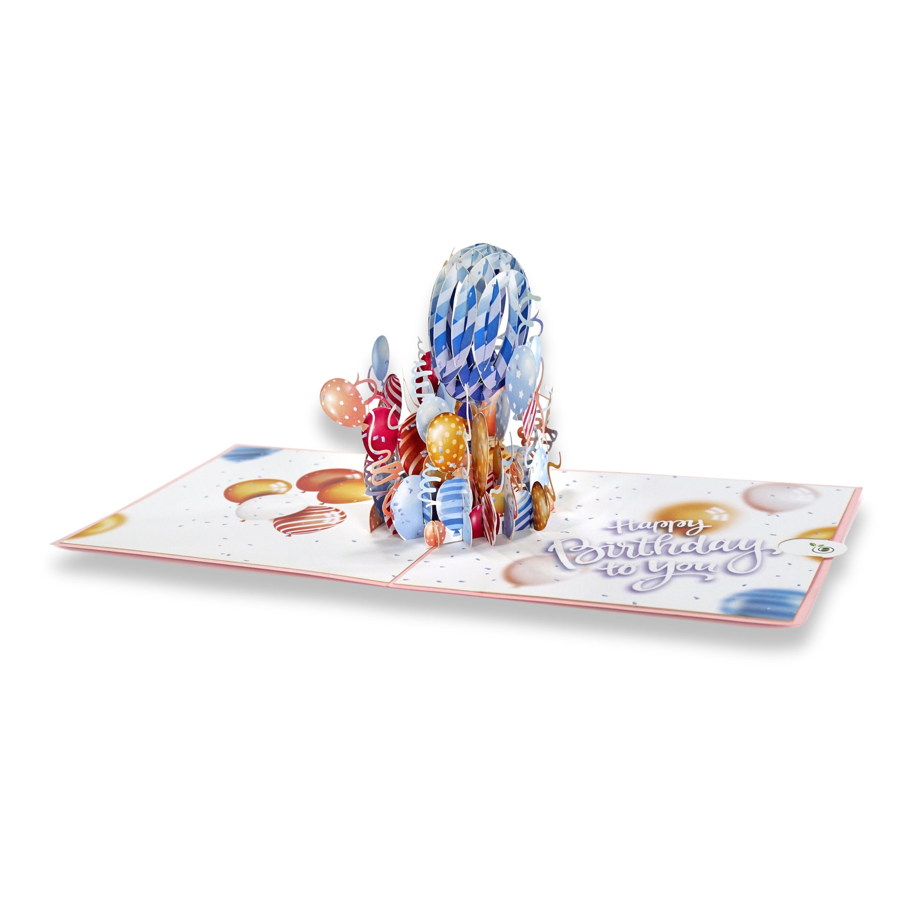 paperdora Geburtstagskarte 3D Pop-Up-Karte „Geburtstag“ und Geburtstag Wachssiegel Umschlag Geschenk mit - Grußkarte
