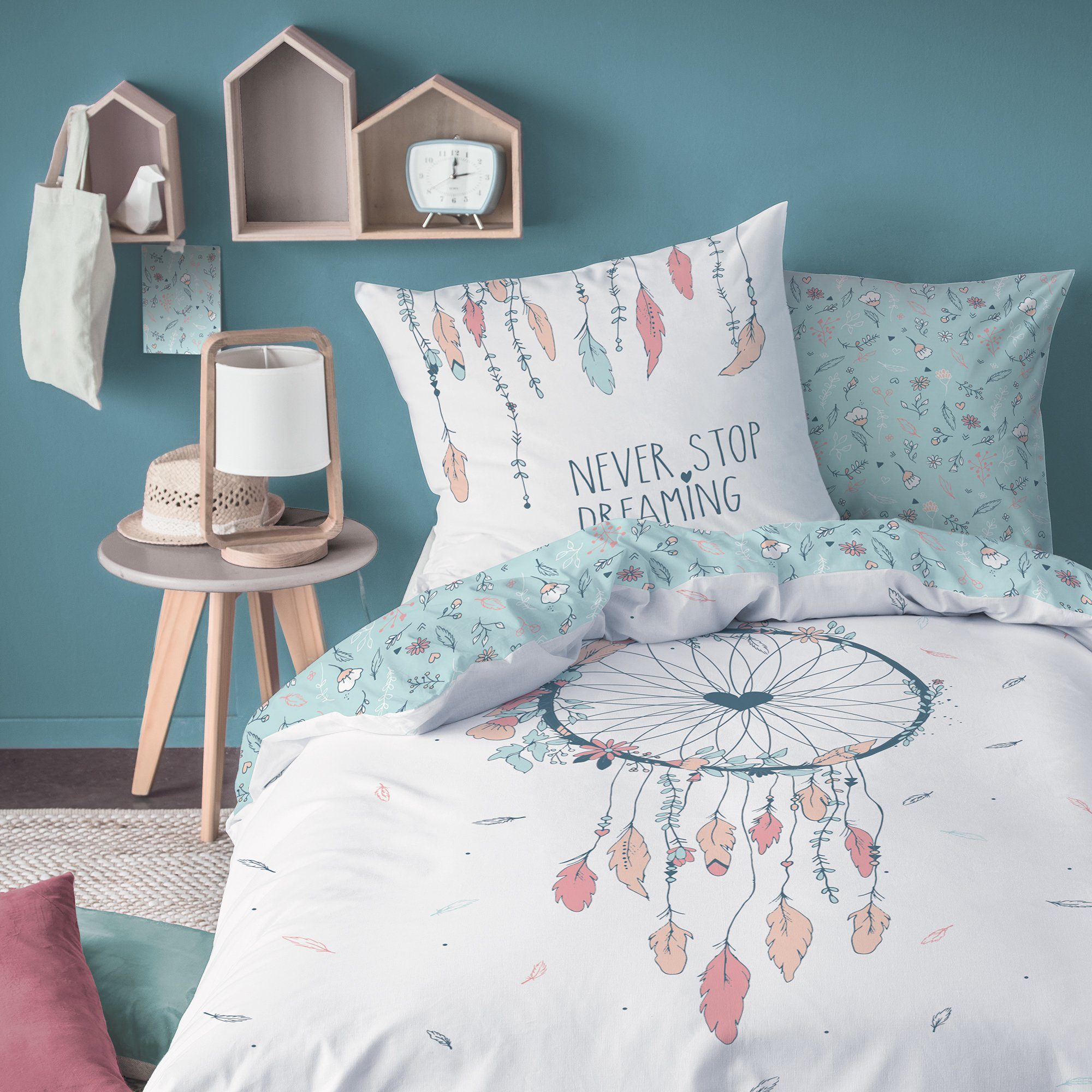 MTOnlinehandel Bettwäsche Traumfänger 135x200 + 80x80 cm, 100x135, 155x220 günstig online kaufen