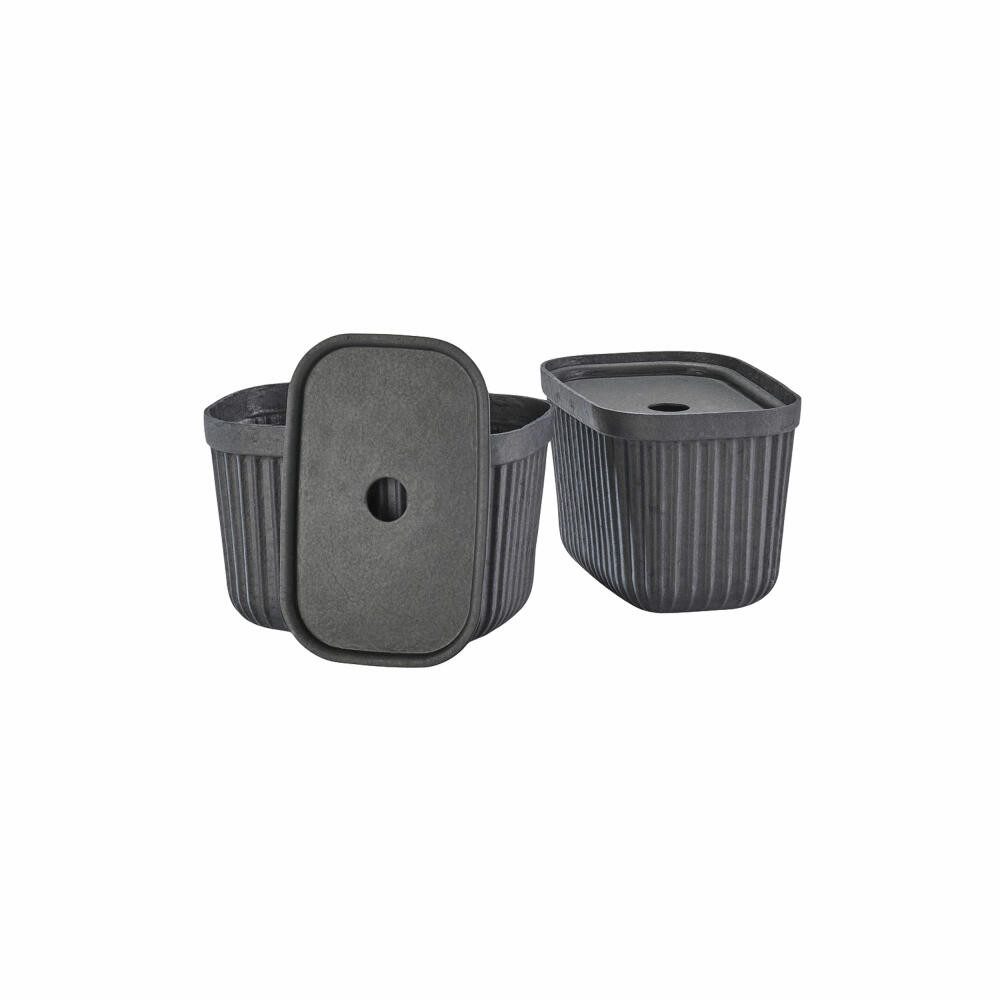 Zone Denmark Aufbewahrungsbox Pulp Black 2er Set, 23 x 15 cm (Set, 2 St)