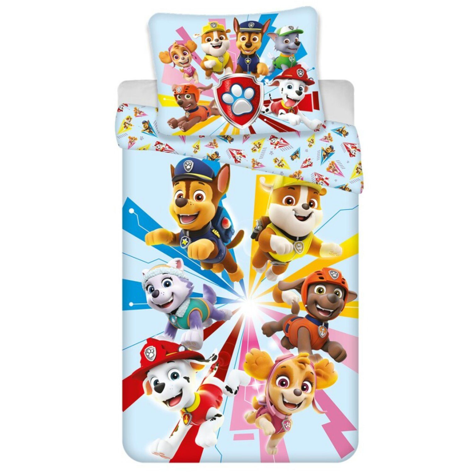 Bettwäsche Paw Patrol Kinder Bettwäsche Set, PAW PATROL, Mikrofaser