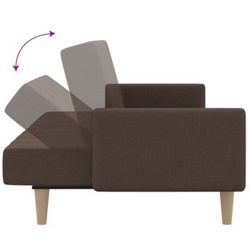 vidaXL Sofa Schlafsofa 2-Sitzer Taupe Stoff