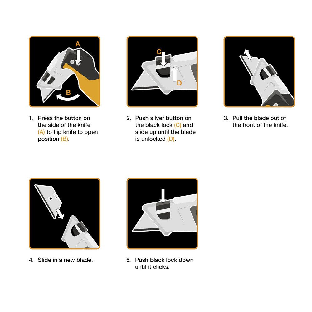 Fiskars Cuttermesser Fiskars 1027224 CarbonMax™ Universal-Klappmesser 1 St.