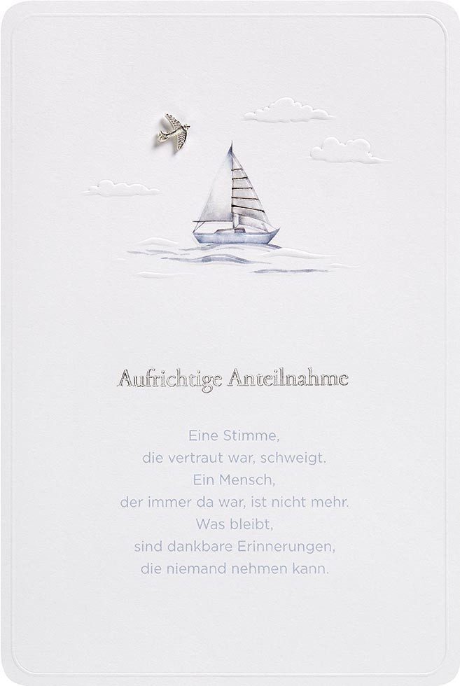 Perleberg Grußkarten Trauer Beileid Kondolenz Finest Collection Karte mit Briefumschlag