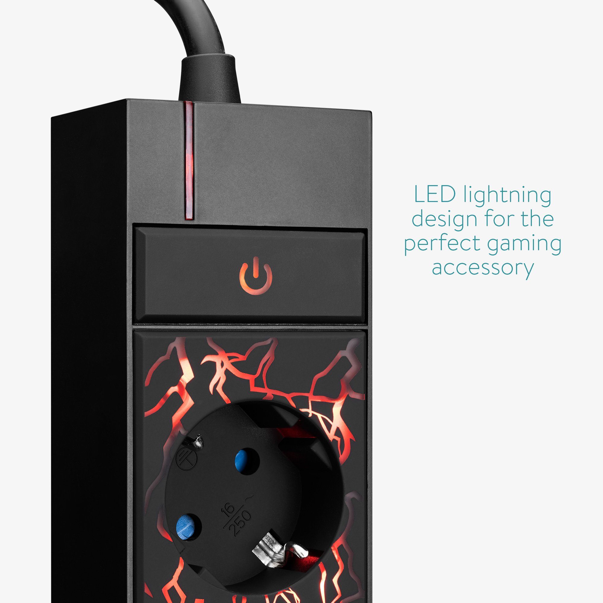 Navaris Steckdosenleiste, 5-fach Gaming Steckerleiste mit LED Beleuchtung -  mit 2x USB Ports Farbwechsel und Schalter - Mehrfachsteckdose online kaufen  | OTTO