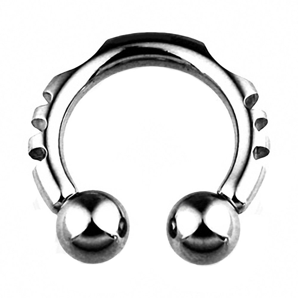 Nasenpiercing Piercing Edelstahl Septum Hufeisen Ring Kerben
