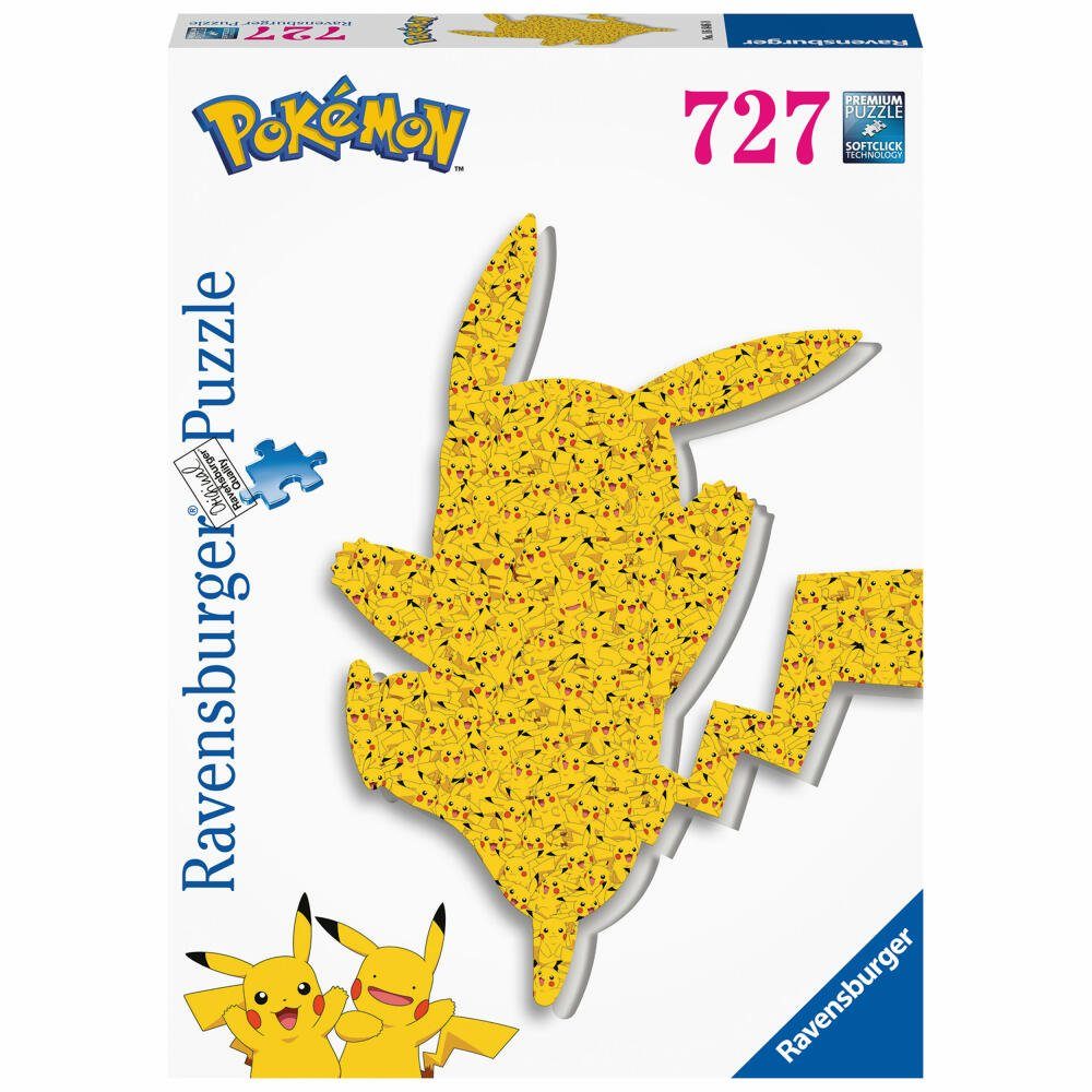 Ravensburger Puzzle Pikachu Silhouetten 727 Teile, Puzzleteile