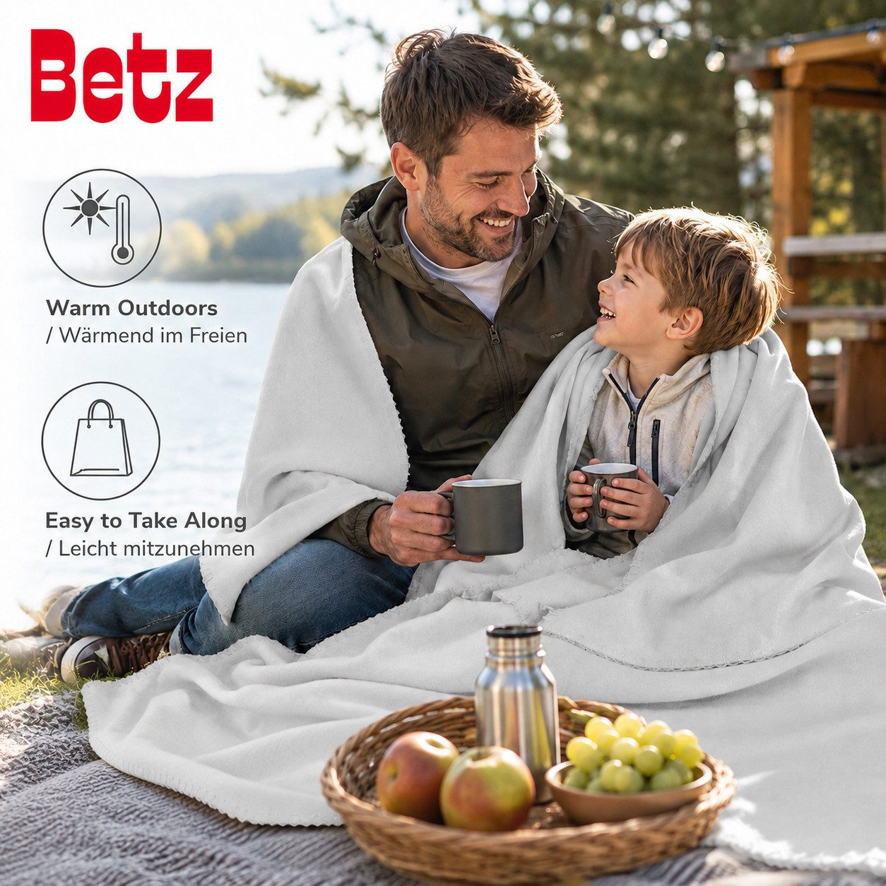 Wohndecke Betz Fleecedecke 130x170 cm 180g/m² – Weiche Wohndecke & Kuscheldecke, Betz, Leicht, wärmend & pflegeleicht – Bild 3 von 5