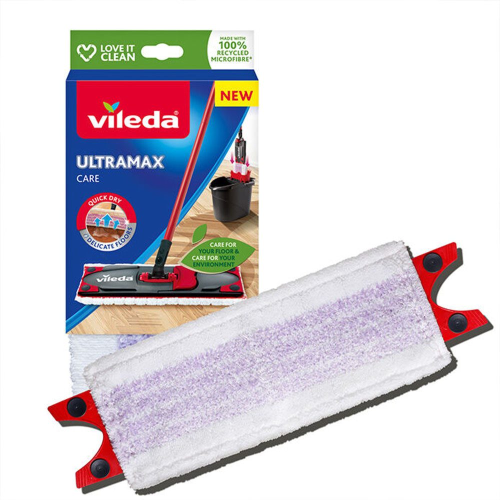 Vileda Vileda ULTRAMAX Care Ersatzbezug Wischbezug (Mikrofaser, 14, 1-tlg., aus 100% recycelten Mikrofasern)