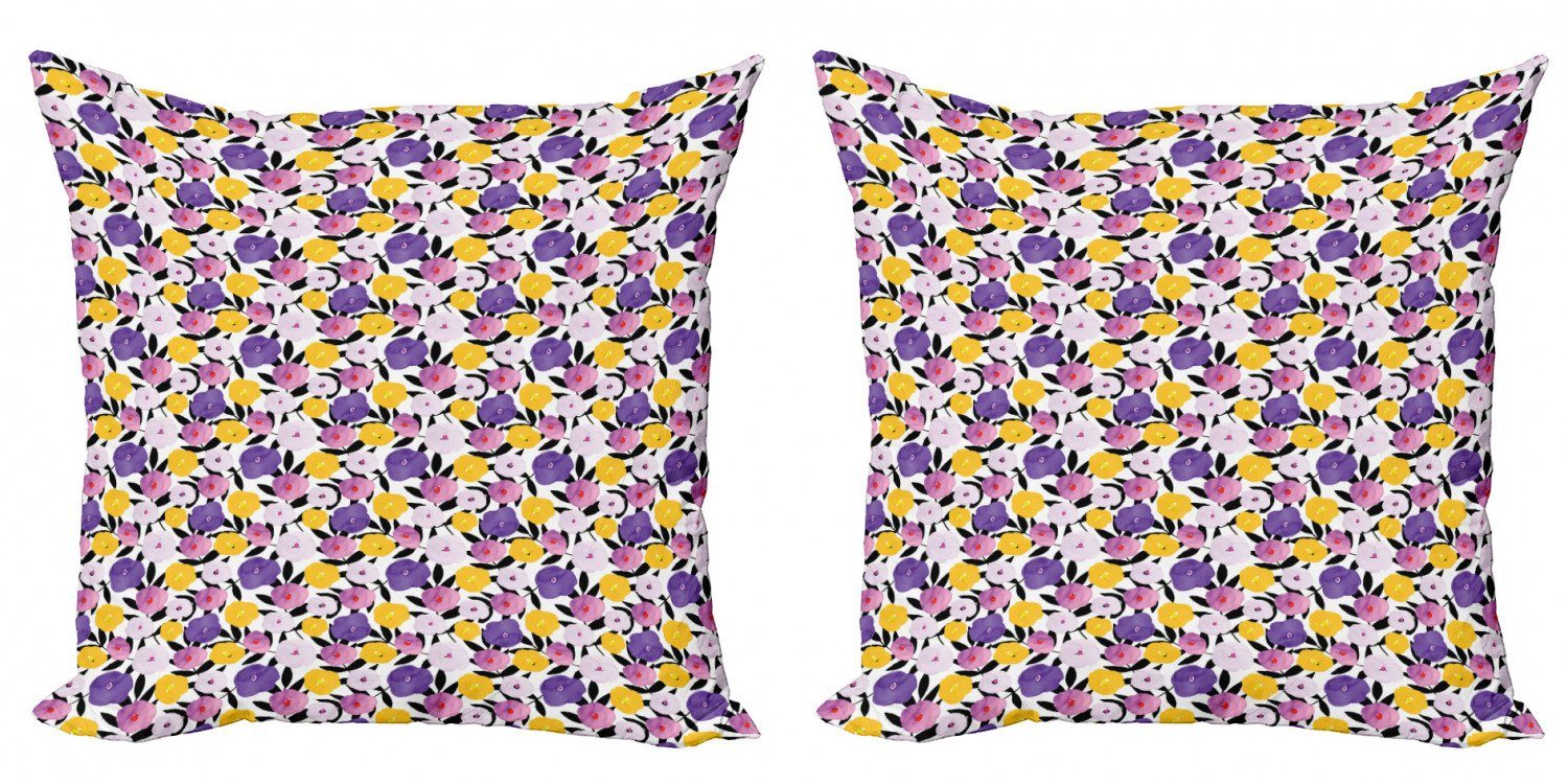 Kissenbezüge Modern (2 Groovy Abakuhaus Fantasie Stück), Accent Exotische Doppelseitiger Blume Digitaldruck